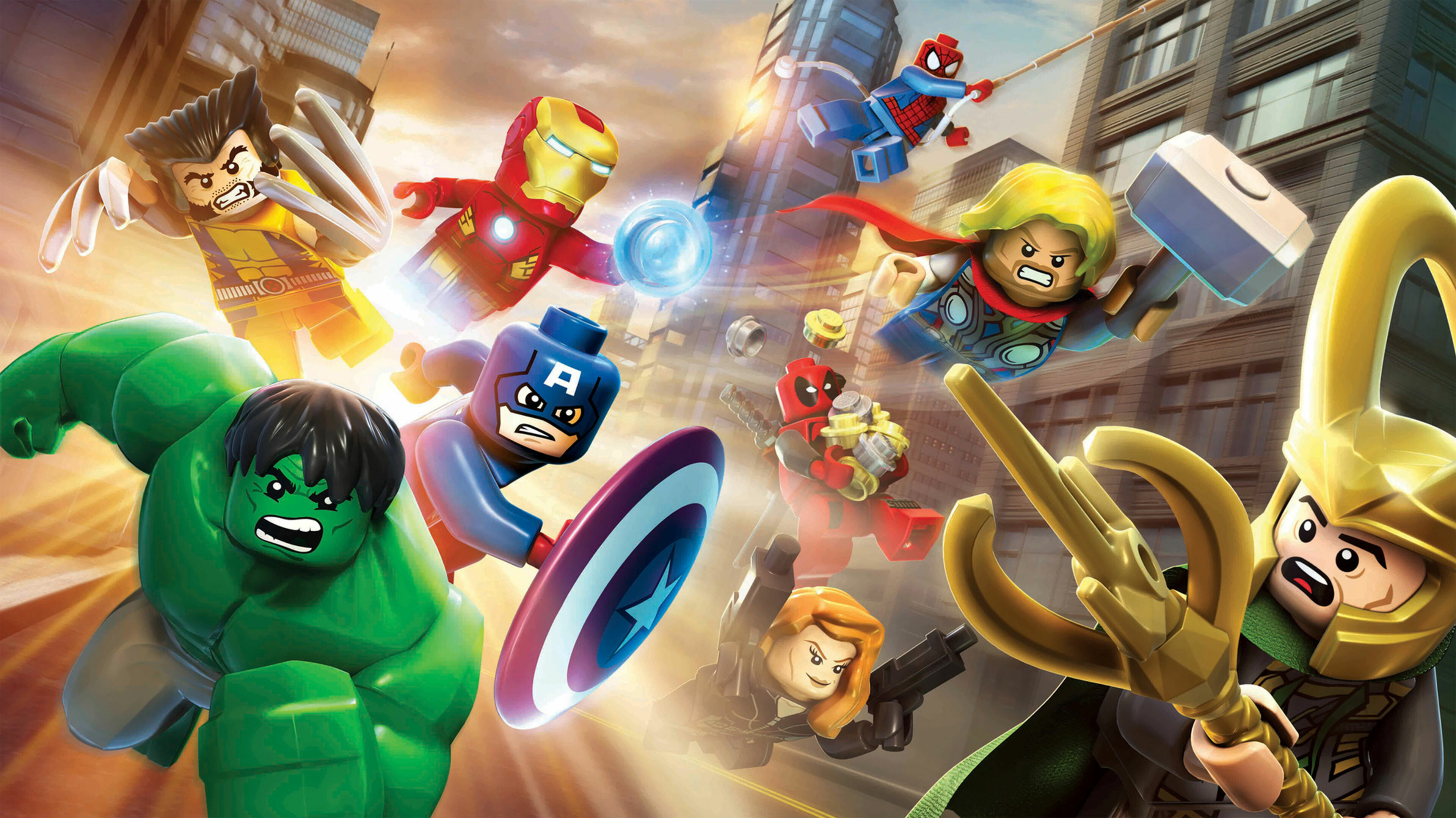 Lego: Marvel's Avengers, Sets are available for a range of different ages. 3840x2160 4K Background.