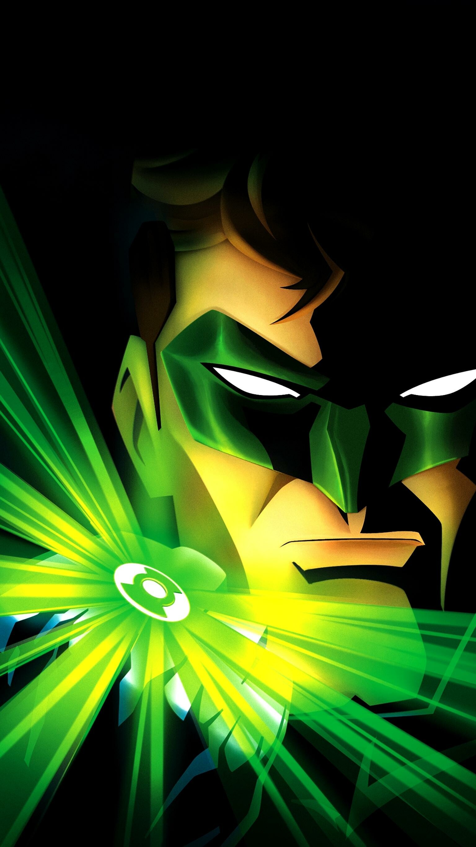 Green Lantern: First Flight, A 2009 American animated superhero film, Centering on the first mission of Hal Jordan. 1540x2740 HD Wallpaper.