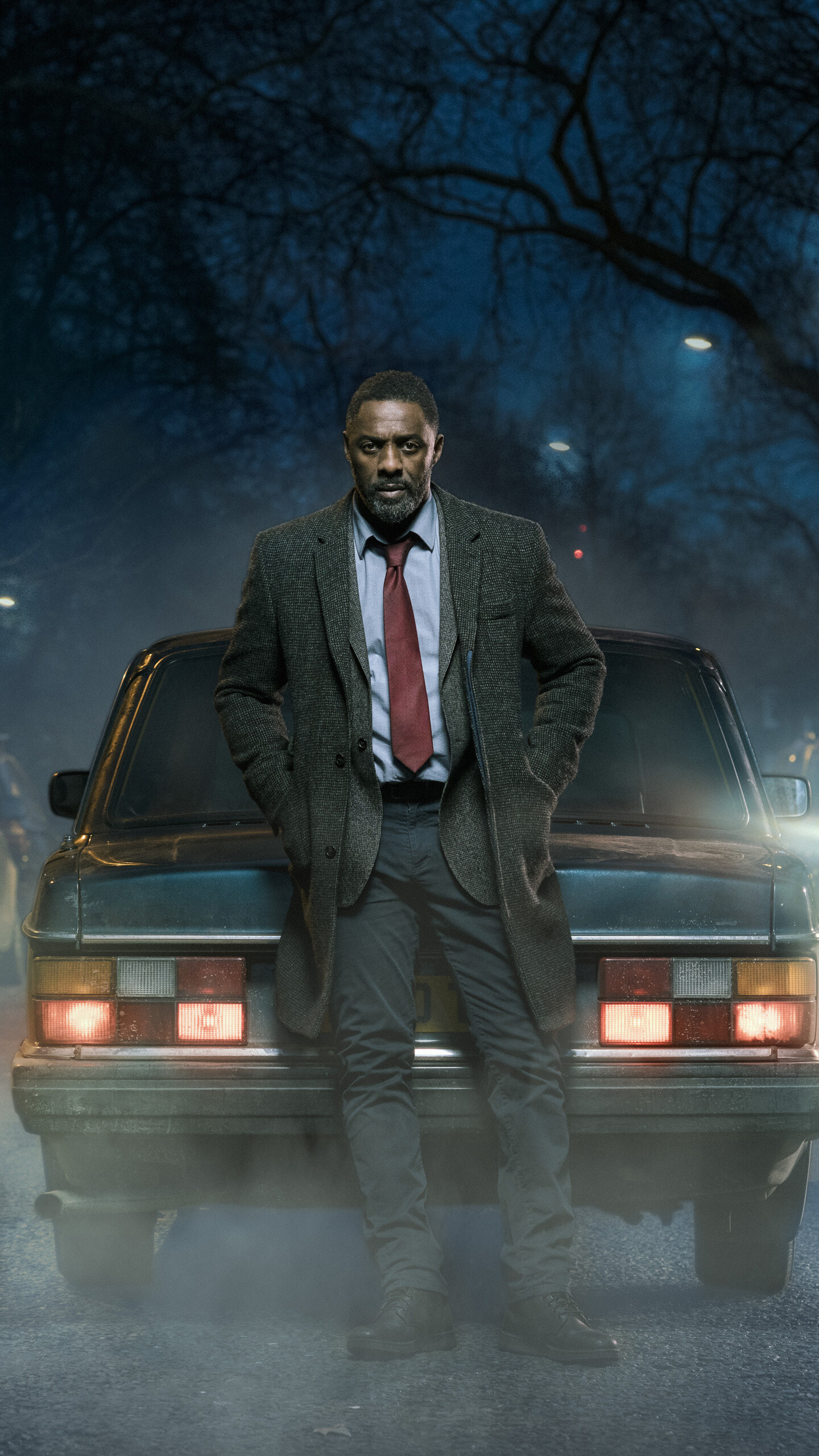 Luther (TV series): Idris Elba as the titular character, British crime drama. 1440x2560 HD Background.