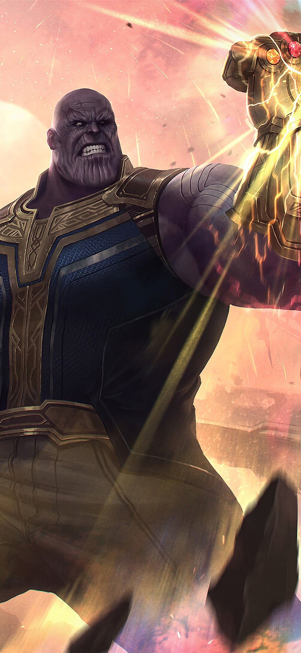 Thanos, iPhone HD wallpapers, Marvel's cosmic tyrant, 1290x2780 HD Handy