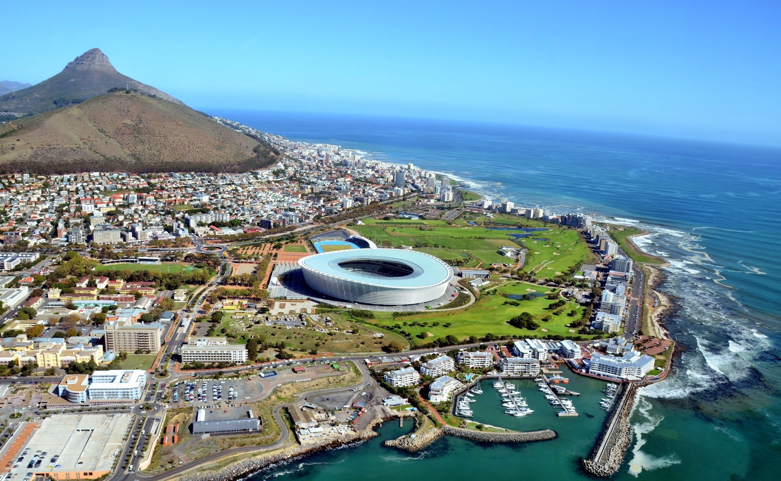 Südafrika Stadion in voller Pracht, 2560x1580 HD Desktop