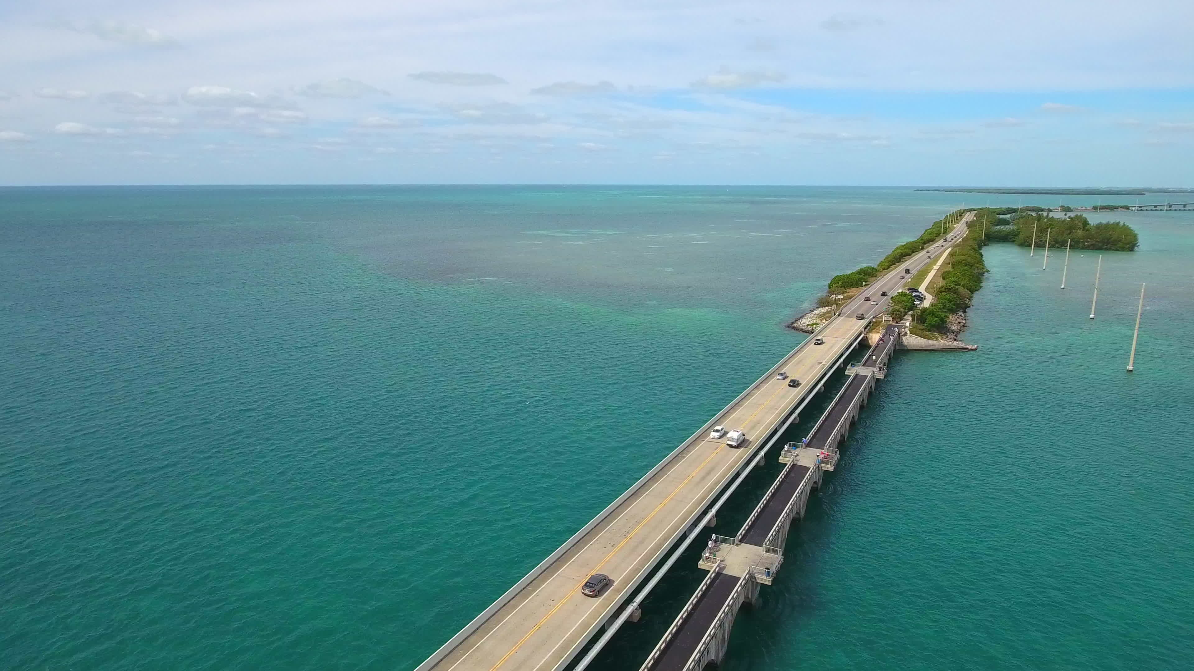Key West travels, Seven Mile Bridge aerial footage, Vecteezy, 3840x2160 4K Desktop