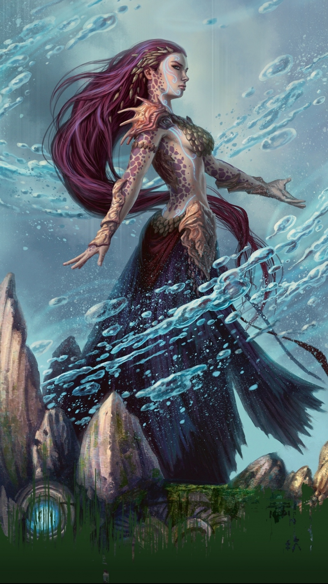 Magic: The Gathering, Fantasy landscapes, Magical creatures, Card game, 1080x1920 Full HD Phone