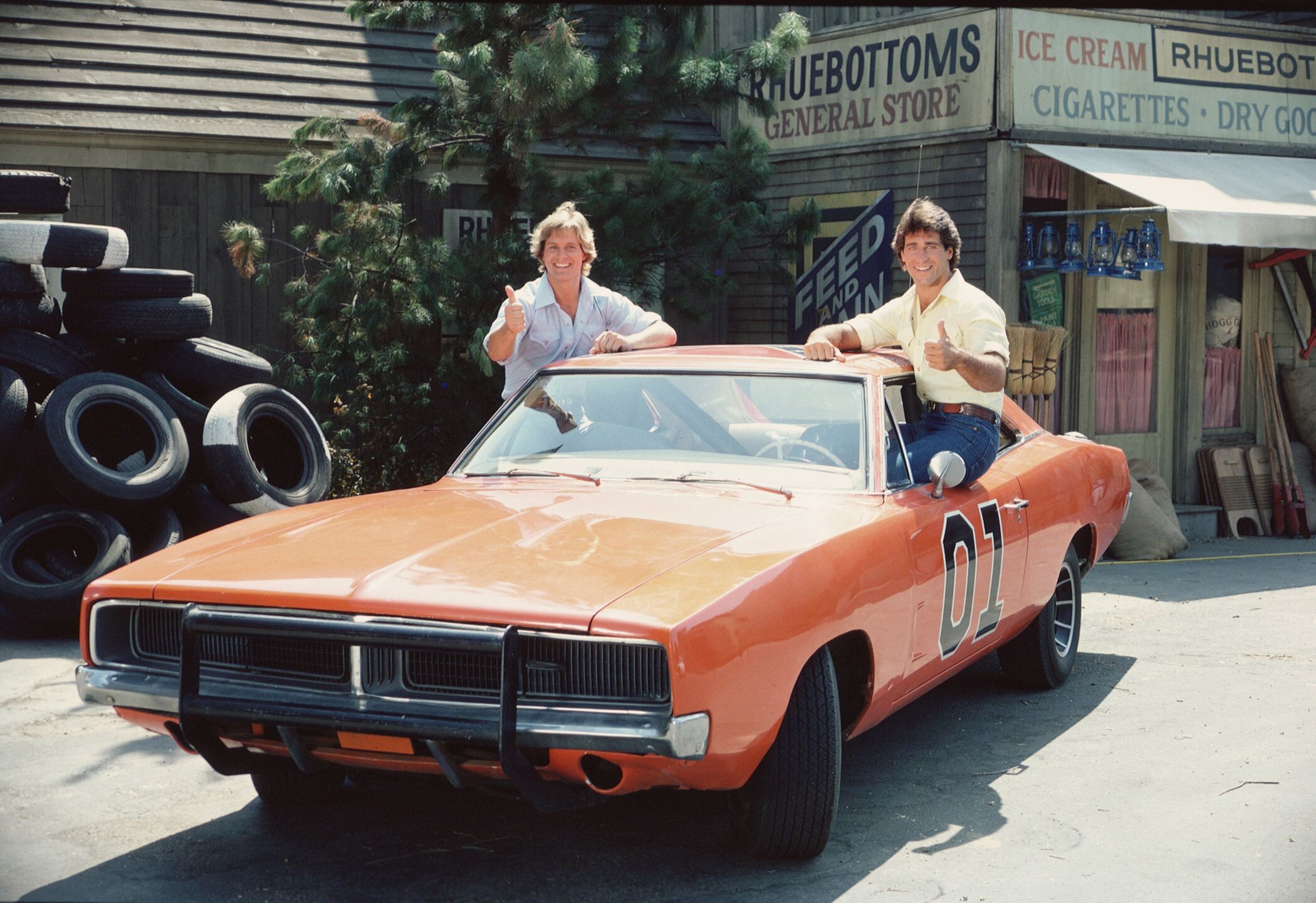 General Lee Car: Bo and Luke Duke's 1969 Dodge Charger, The Dukes of Hazzard, Two young male cousins. 2100x1450 HD Background.