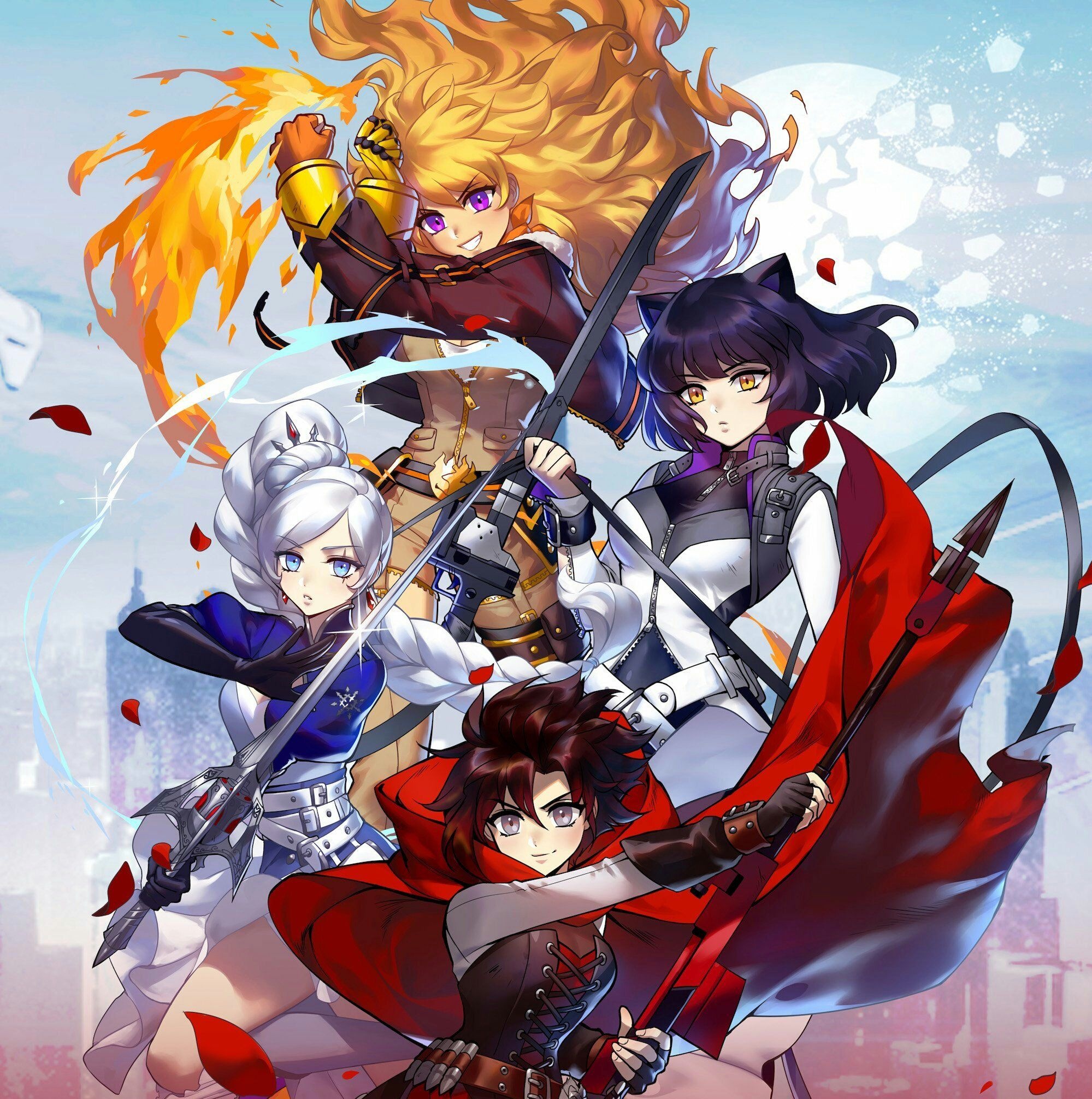 Pin page focus, RWBY appreciation, Unique anime style, Character spotlight, Striking aesthetics, 2000x2020 HD Phone