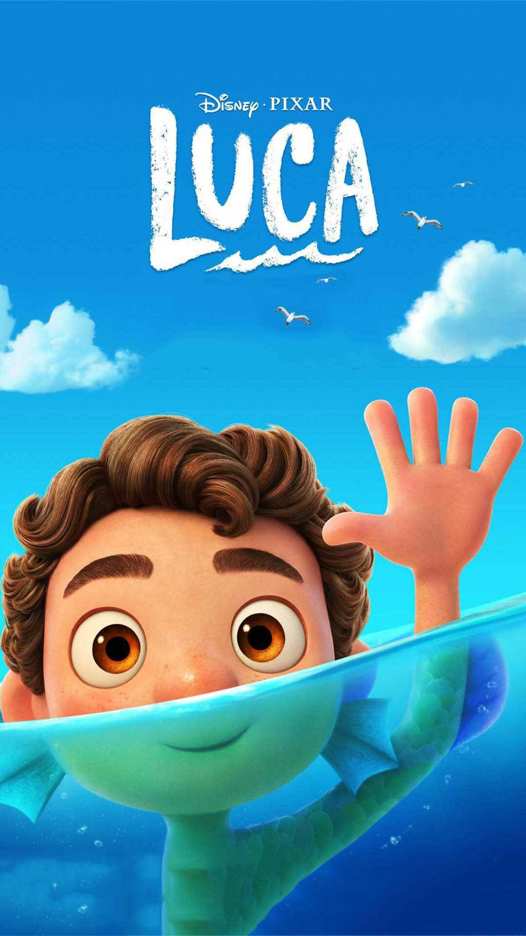 Luca: The second full-length Pixar film to be released exclusively on Disney+ following Soul. 1080x1920 Full HD Wallpaper.