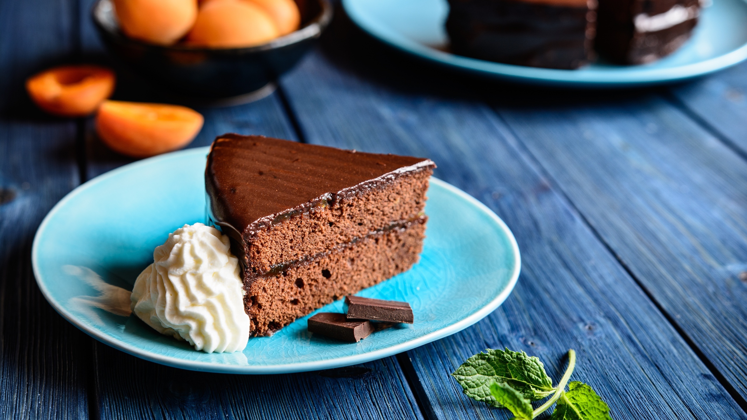 Decadent chocolate cake, Fluffy pastry, Indulgent dessert, Rich flavor, 2560x1440 HD Desktop