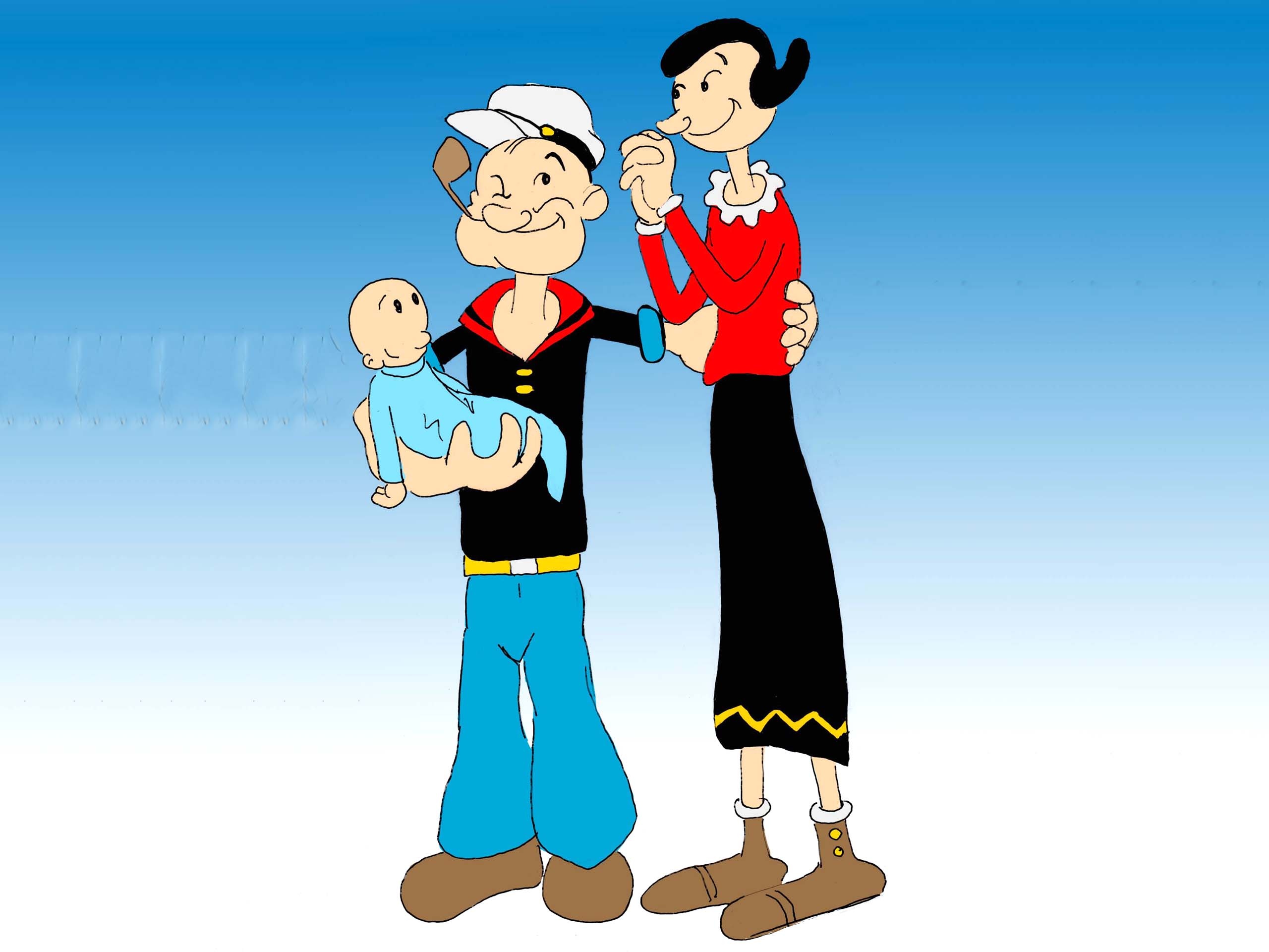 Popeye the Sailor, High-definition clipart, Best artwork, Cartoon, 2560x1920 HD Desktop