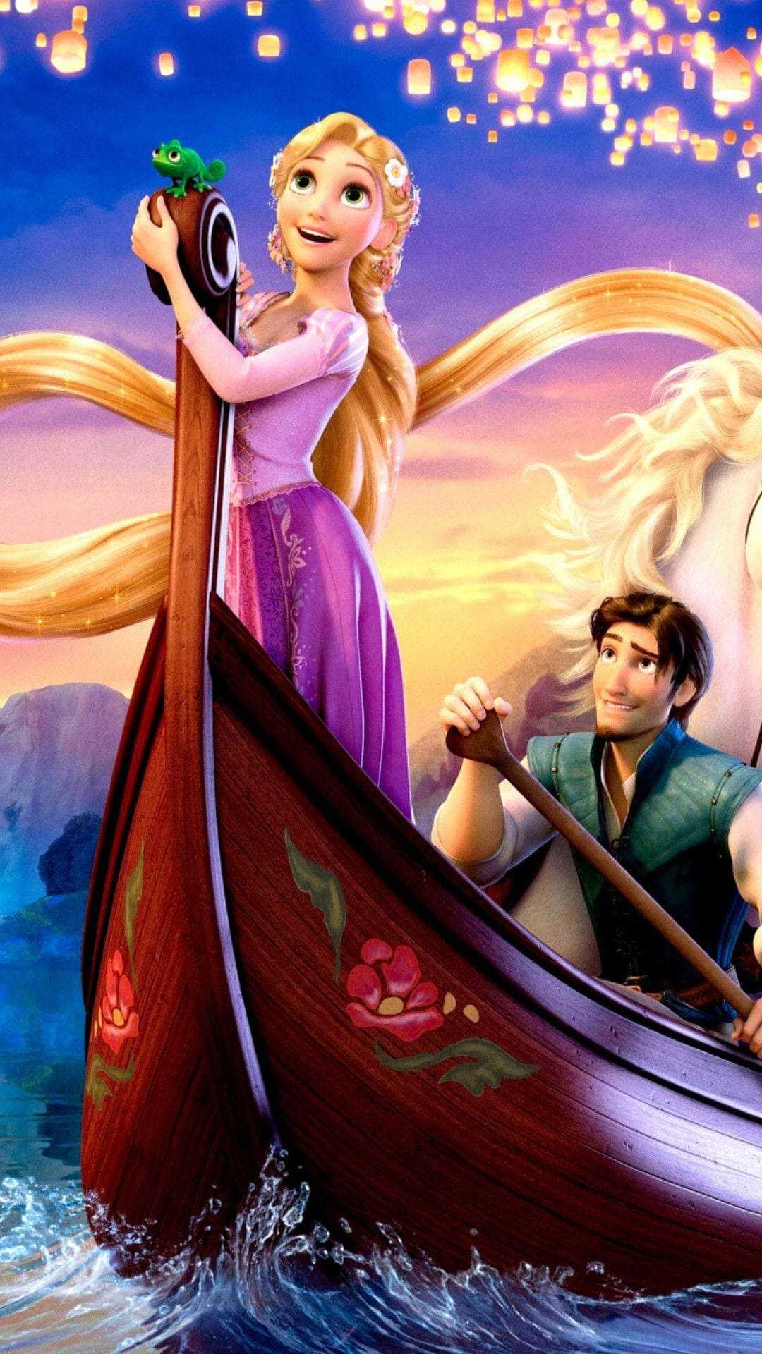 Rapunzel Animation, Disney princess, Magical world, Enchanted castle, 1080x1920 Full HD Phone