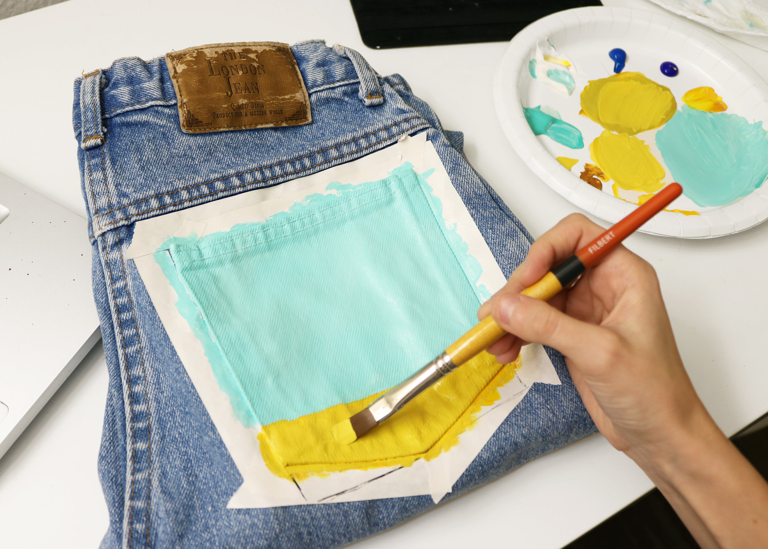Paint on jeans, Artistic expression, Step by step guide, Kessler Ramirez Art, 2500x1790 HD Desktop