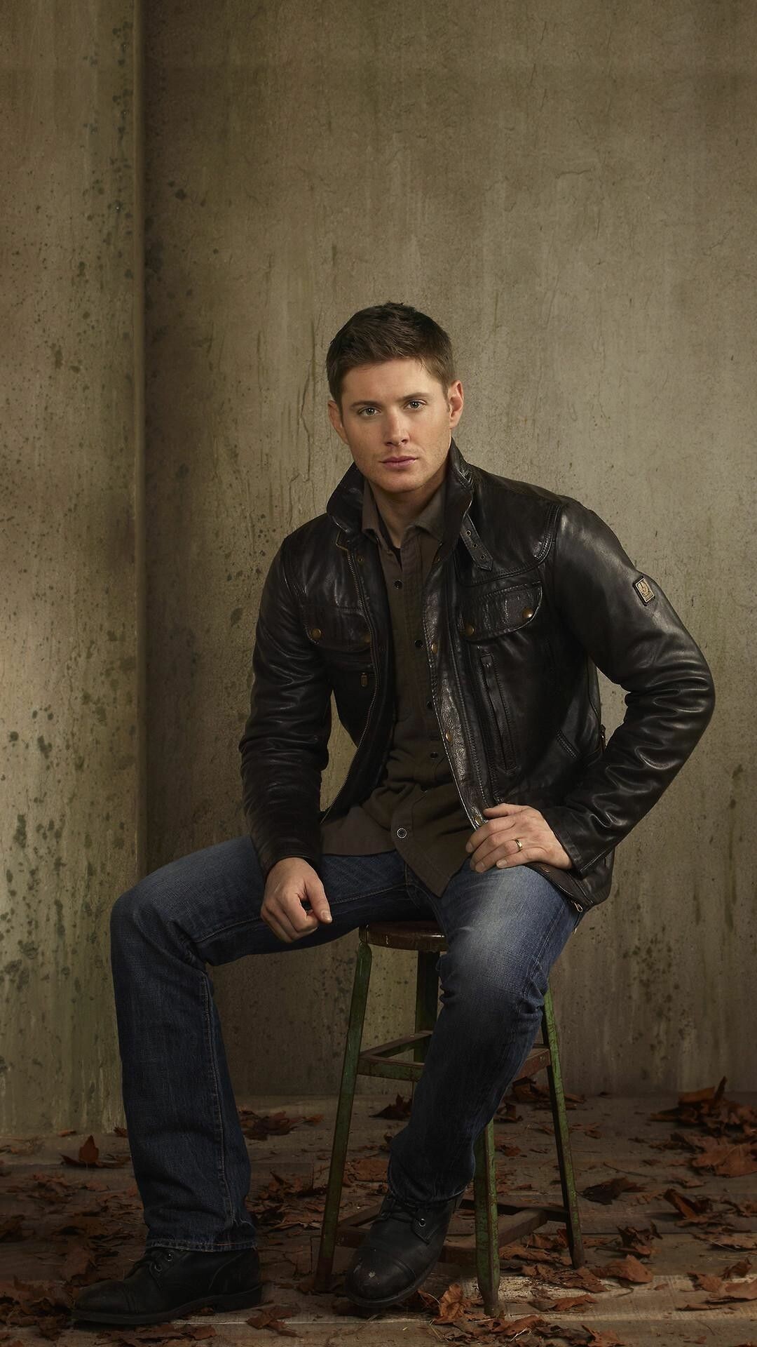 Jensen Ackles: Starred as Dean Winchester in a dark fantasy television series, The Winchesters. 1080x1920 Full HD Background.