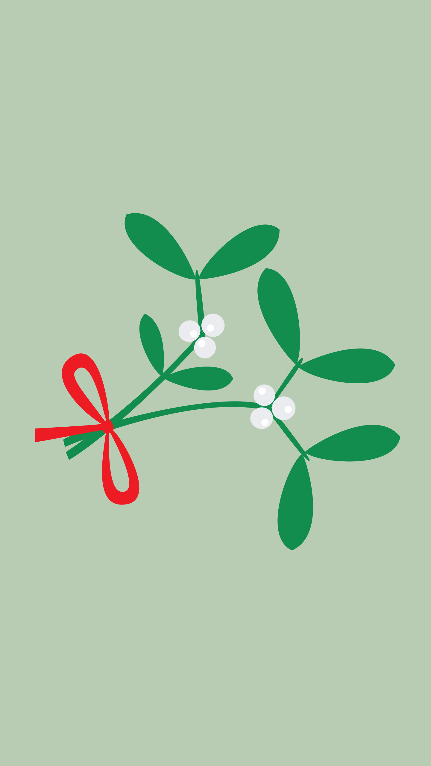 Mistletoe: Man is allowed to kiss any woman standing underneath it, and bad luck would befall any woman who refused the kiss. 1440x2560 HD Wallpaper.