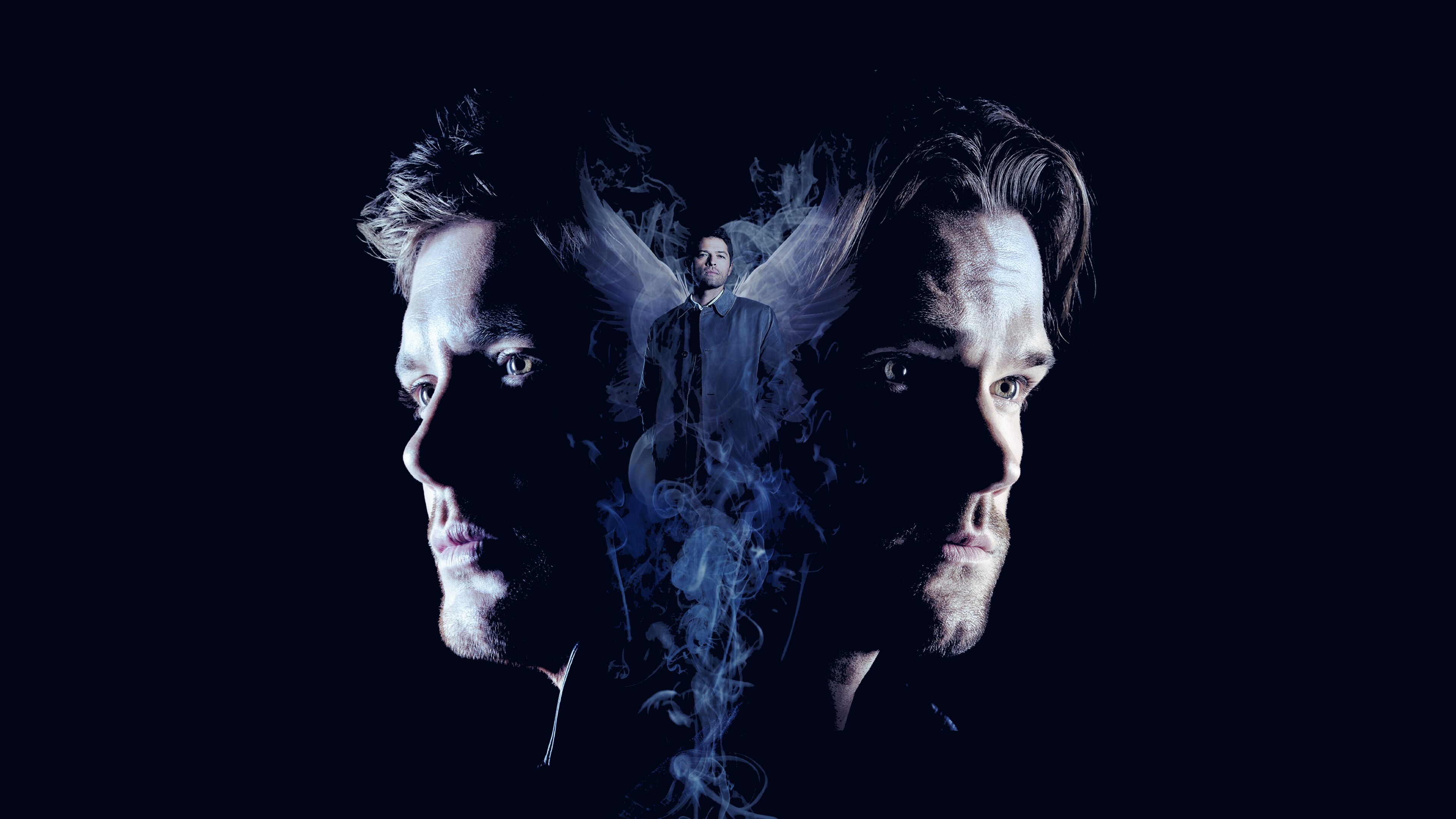 Supernatural: Season 15, Sam, Dean, and Castiel's battle against God. 3840x2160 4K Background.