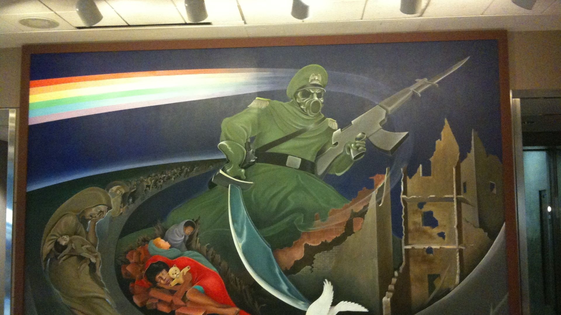 Denver International Airport, Leo Tanguma murals, Denver International Airport, Mural art, 1920x1080 Full HD Desktop