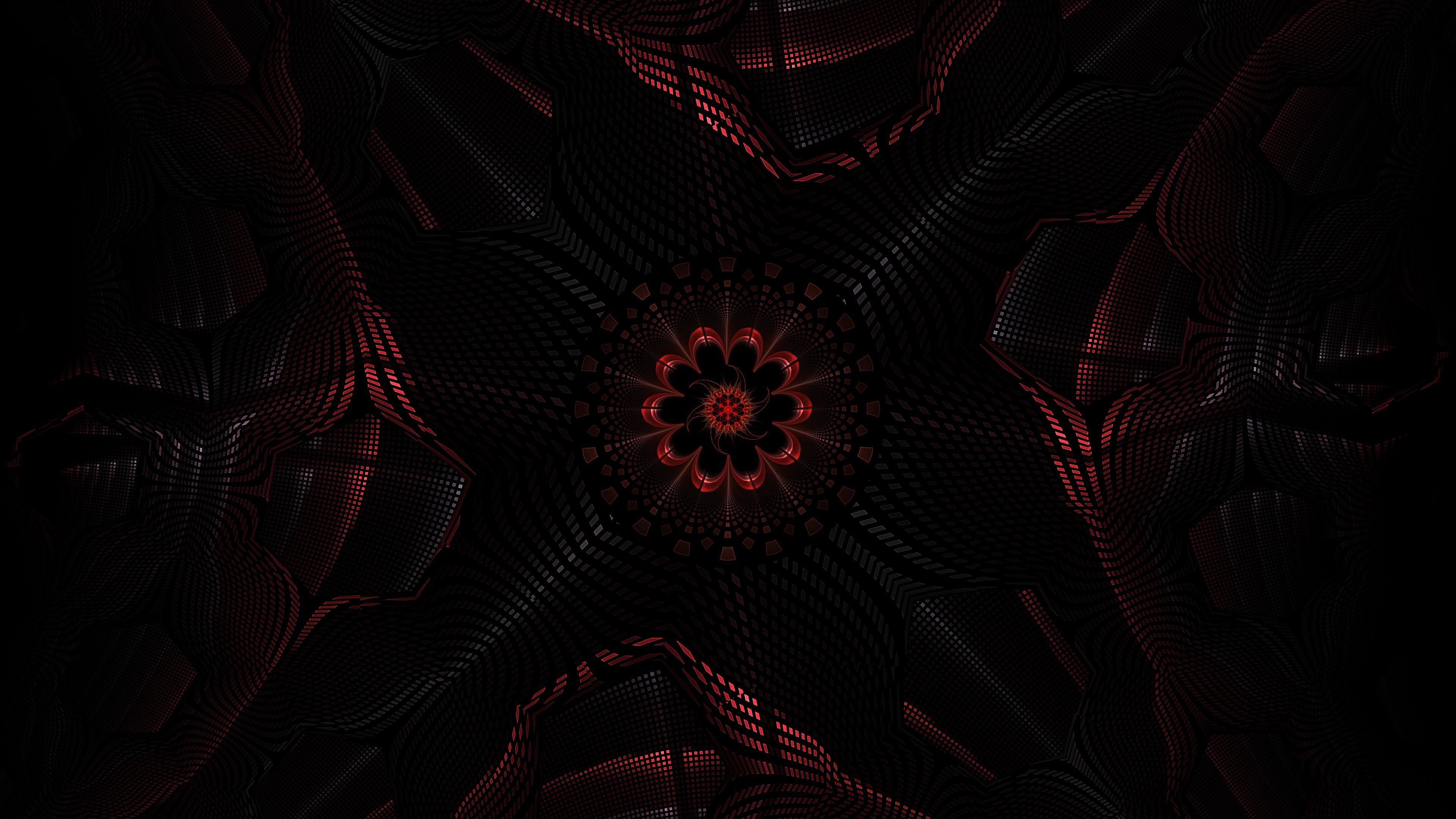 Red fractal, Top free backgrounds, Colorful imagery, Abstract design, 3840x2160 4K Desktop