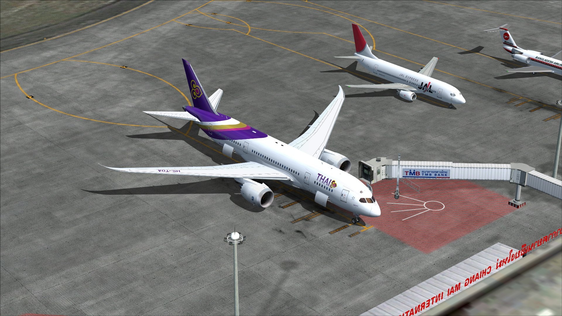 Thai Airways International, Travels, Microsoft Flight Simulator X, Screenshots, 1920x1080 Full HD Desktop