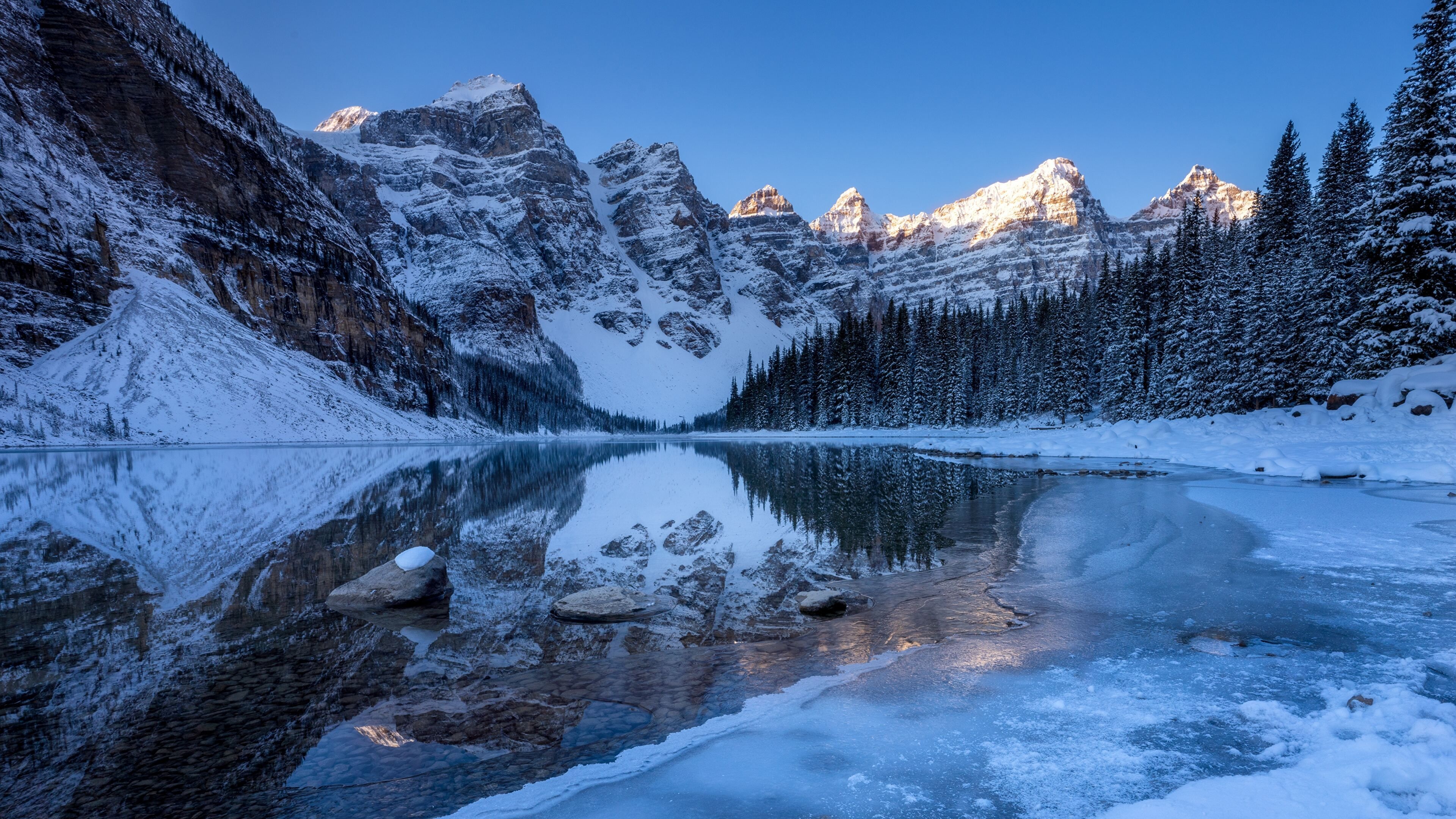 Atemberaubende Fotos vom Moraine Lake im Banff National Park, 3840x2160 4K Desktop