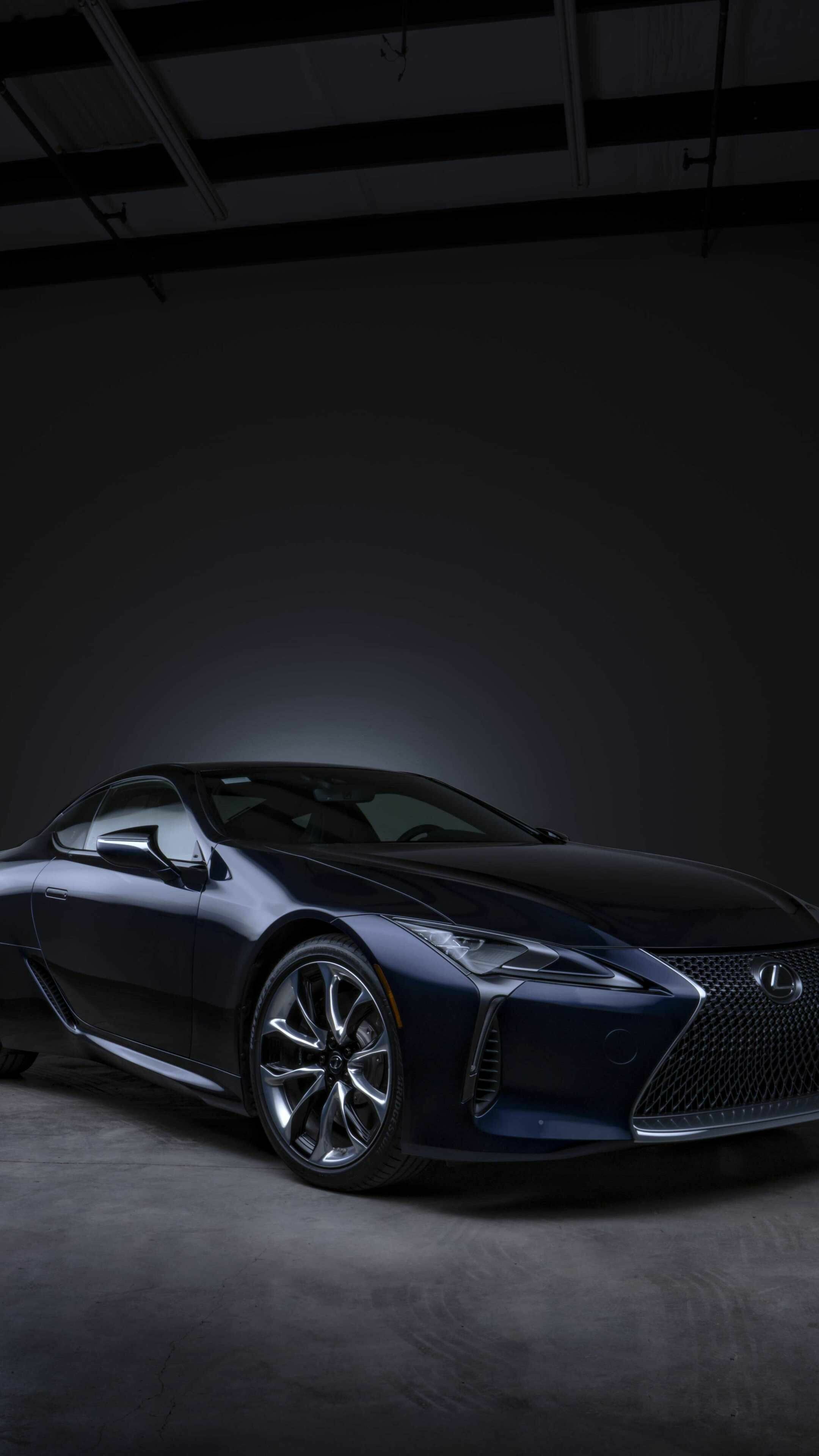 Lexus: Toyota's premium brand makes cars and SUVs, LC F model. 2160x3840 4K Background.