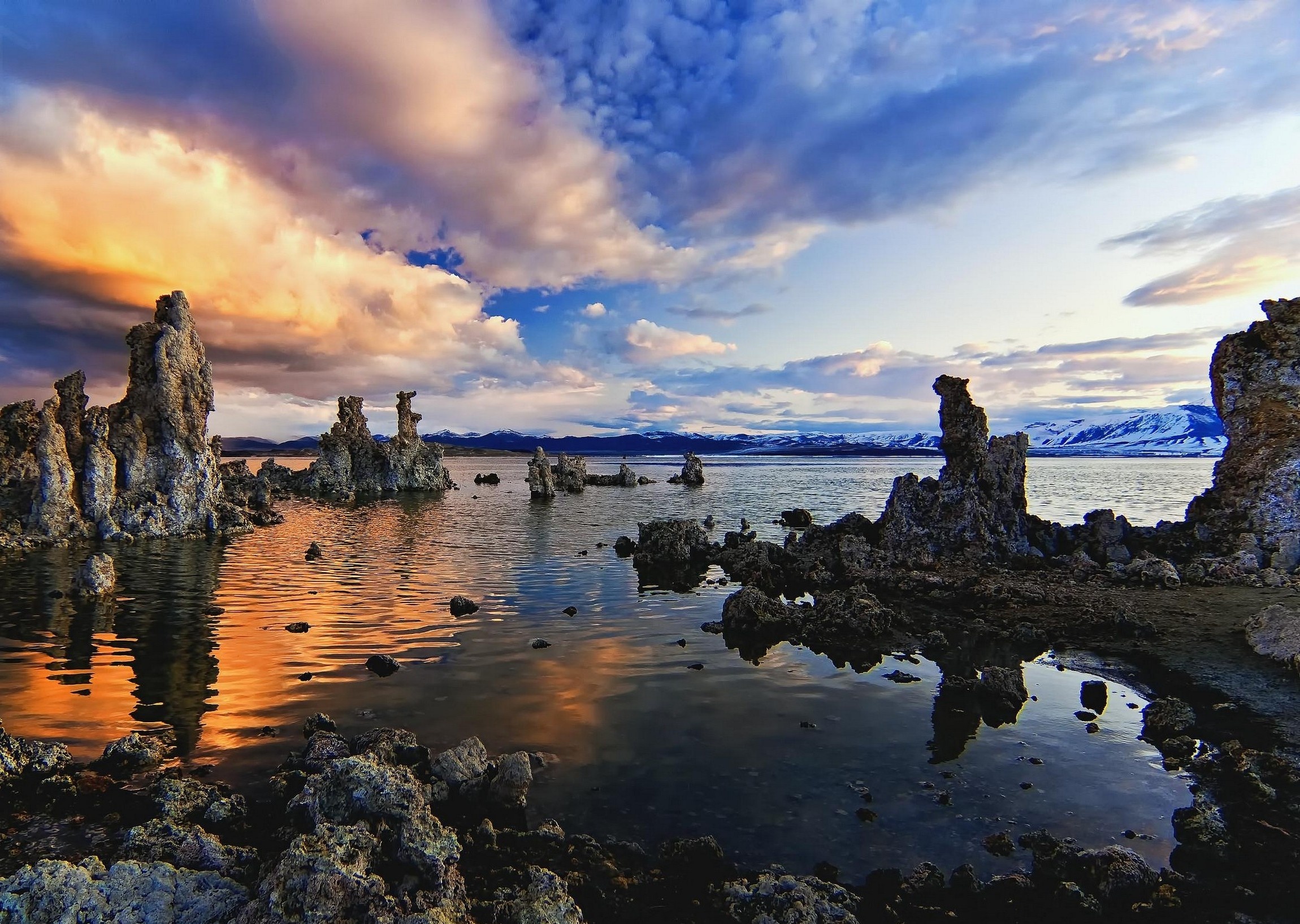 Mono Lake, Sunlight, Landscape, Mountains, 2300x1640 HD Desktop
