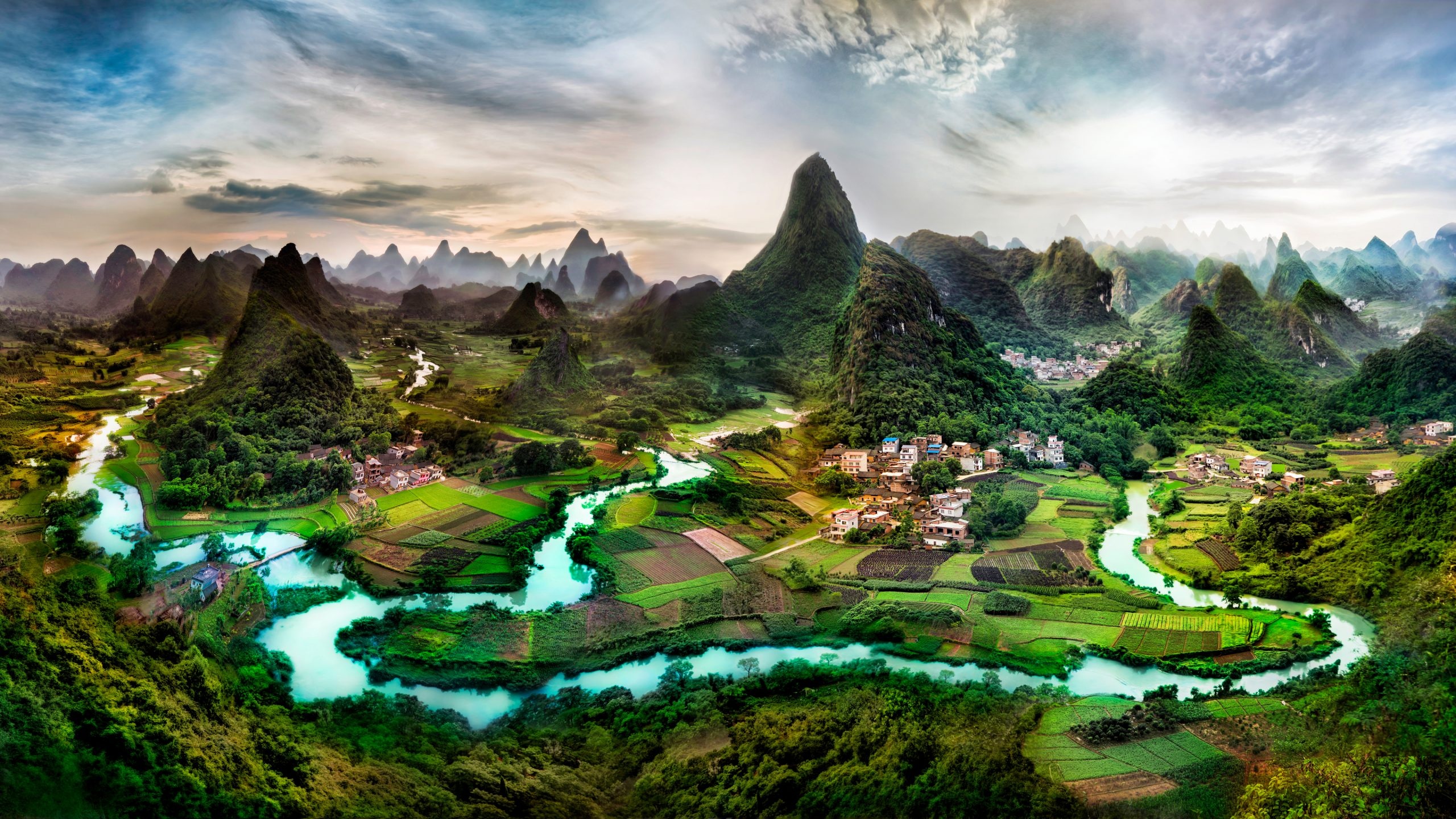 Li River, Guilin, Scenic beauty, HD wallpaper, 2560x1440 HD Desktop