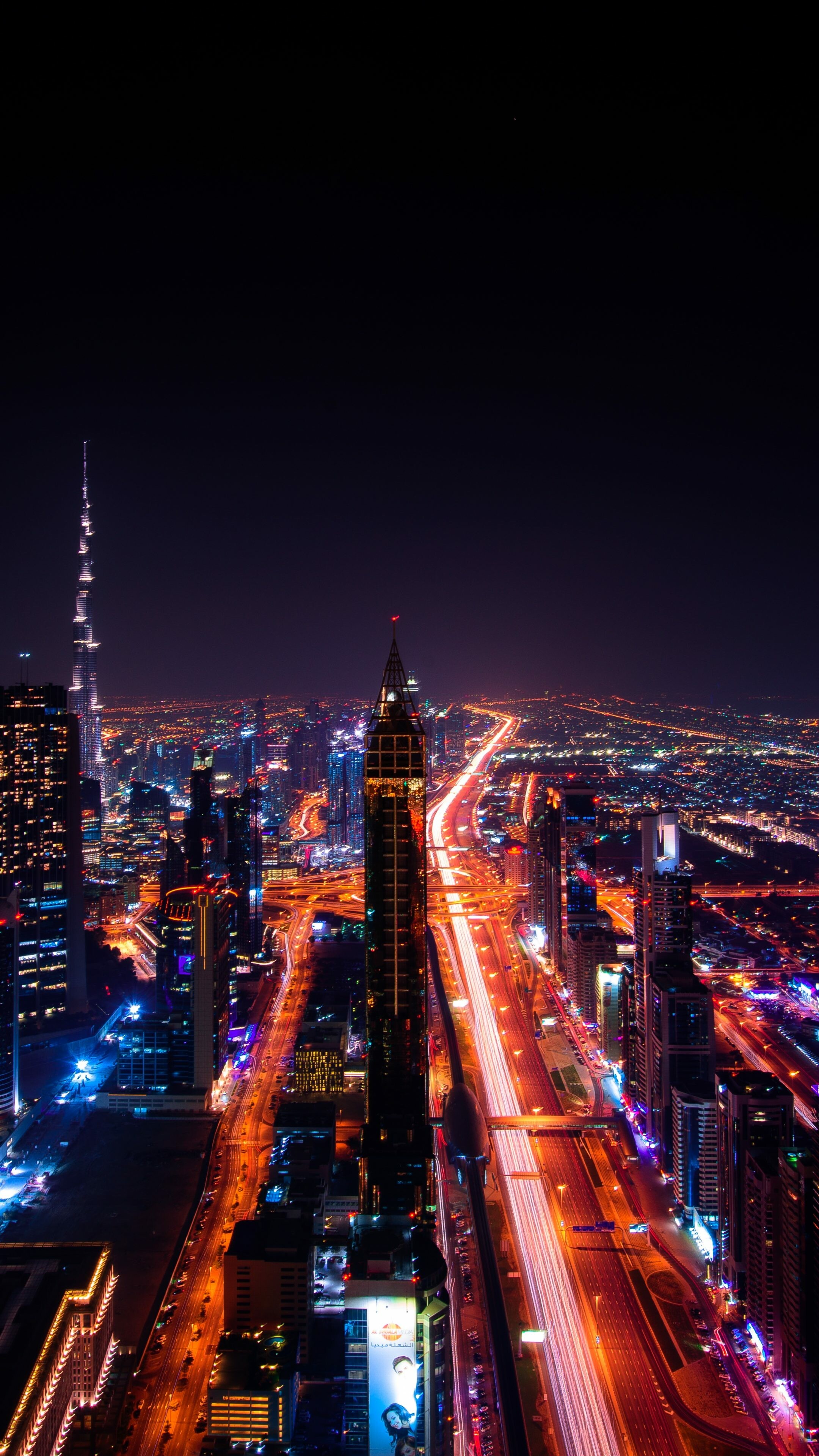 United Arab Emirates: UAE, Dubai skyline, Skyscrapers. 2160x3840 4K Wallpaper.