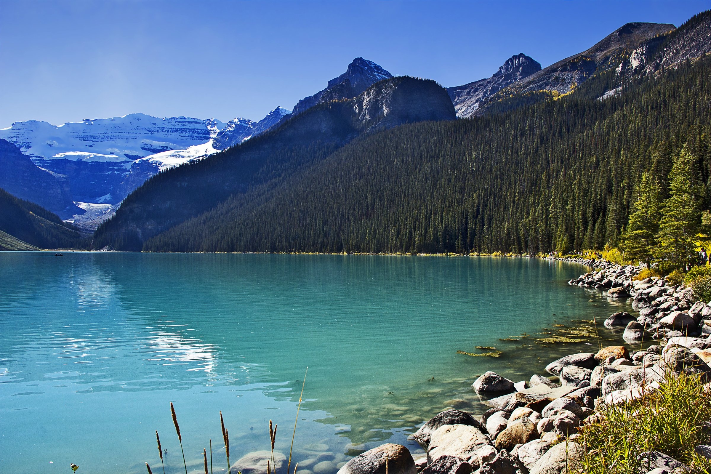 Lake Louise, Scenic beauty of Canada, Mountainous landscapes, Nature's enchantment, 2400x1600 HD Desktop