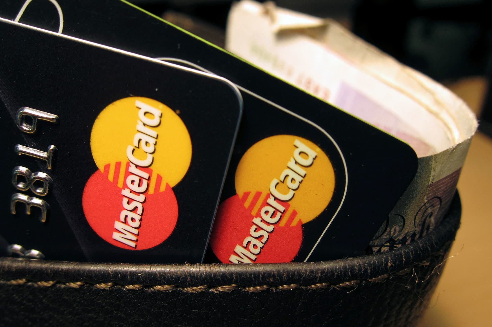 Mastercard: A payment card used in place of cash to make purchases, Money. 2000x1340 HD Background.