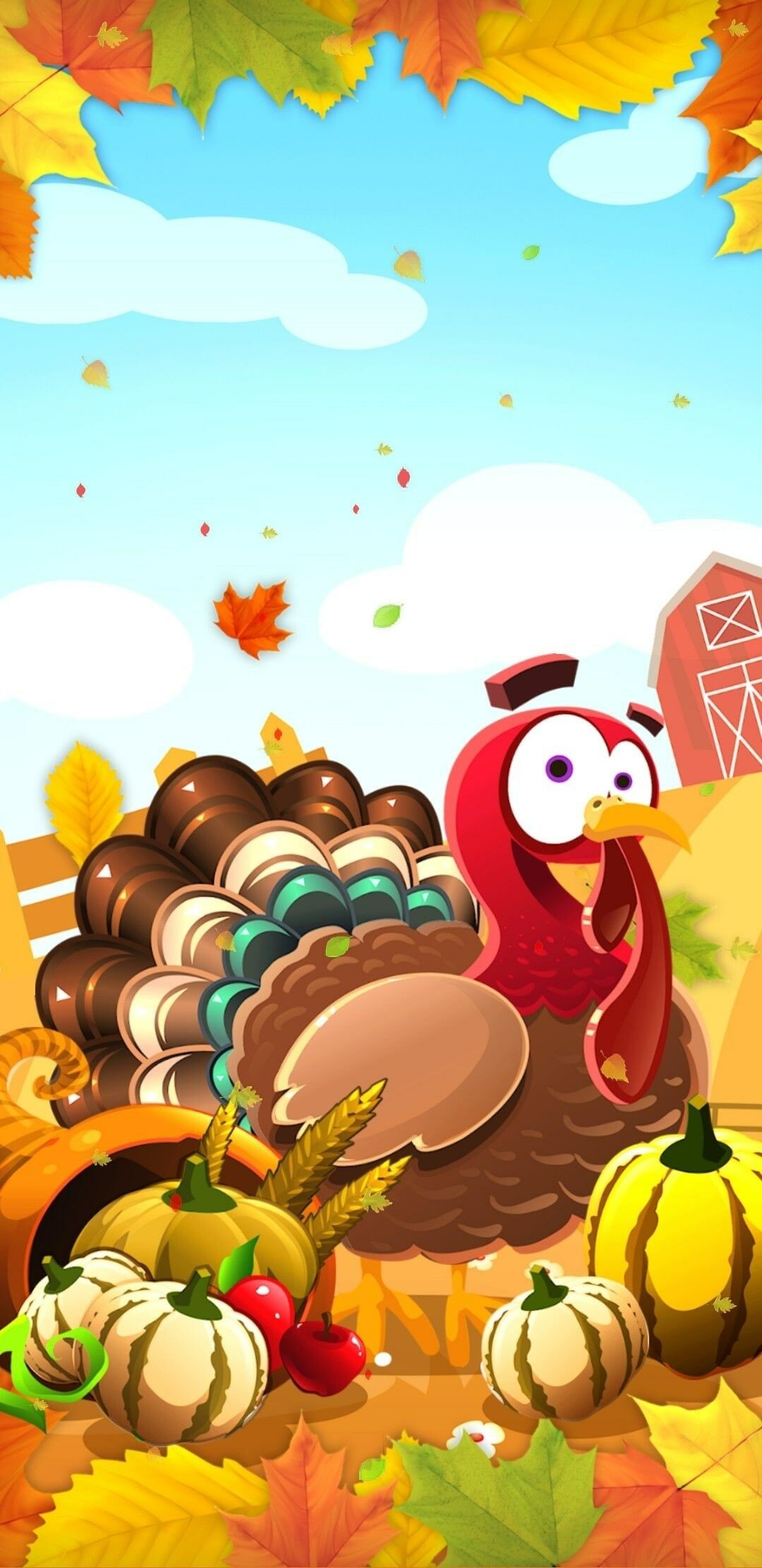 Thanksgiving: One of the nation's most widely celebrated secular holidays, Illustration. 1080x2220 HD Wallpaper.