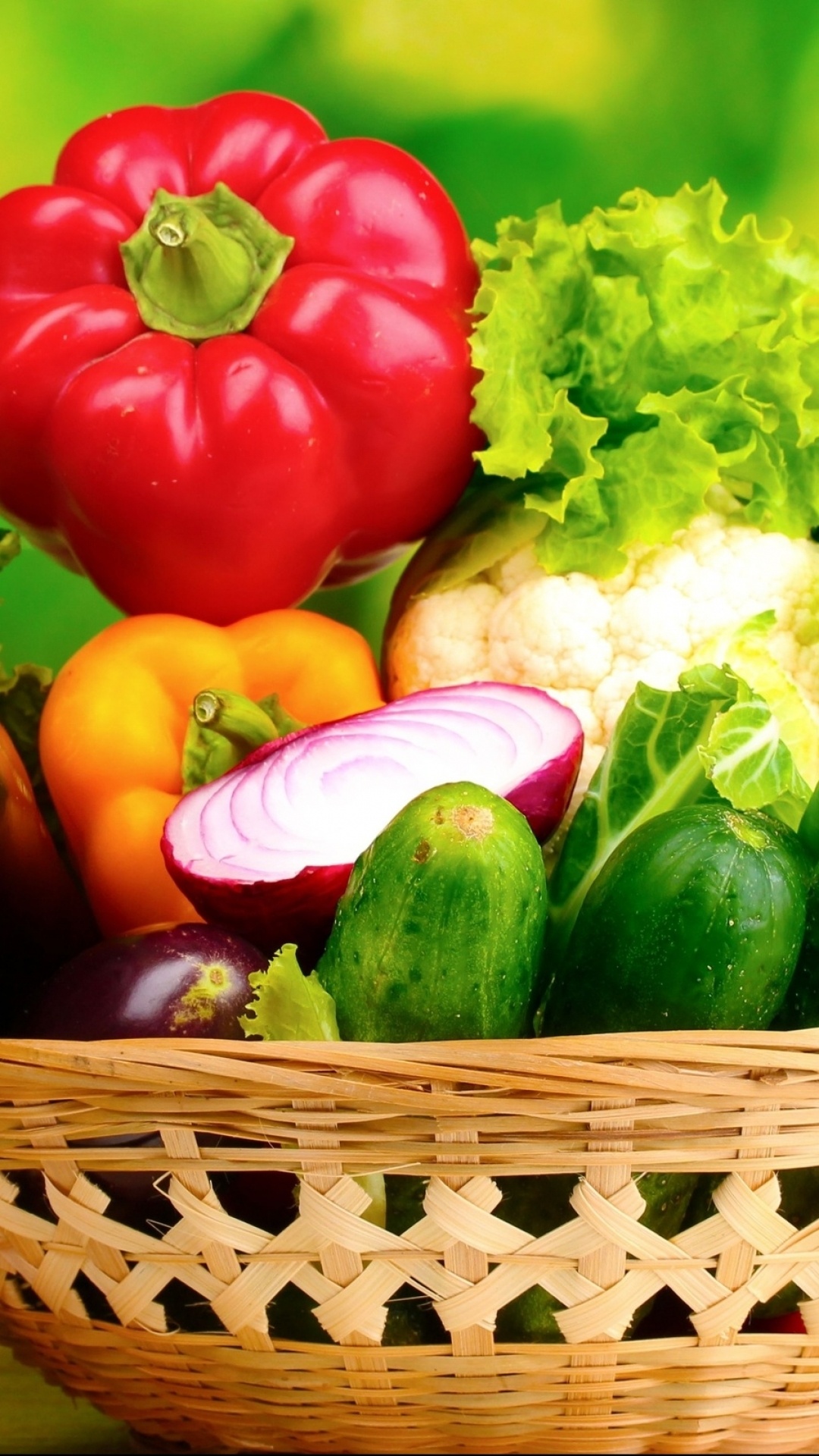 Vegetables: Pick of the crop, Ripeness, Paprika, Onion. 1080x1920 Full HD Wallpaper.