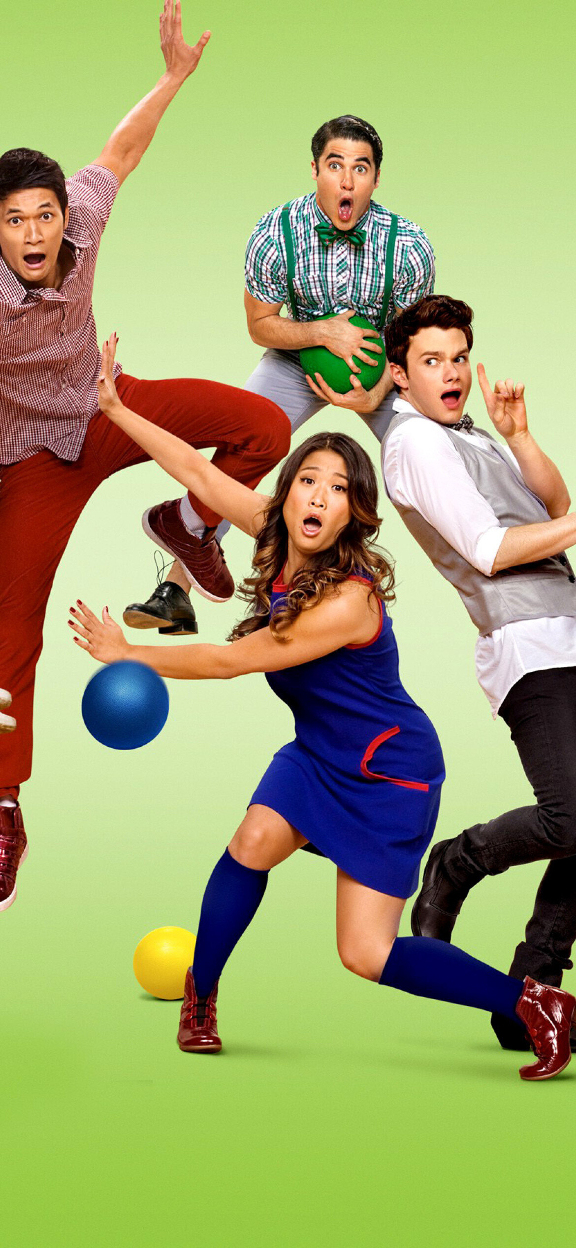 Glee (TV series): A musical comedy-drama show created by Ryan Murphy, Brad Falchuk, and Ian Brennan. 1170x2540 HD Wallpaper.