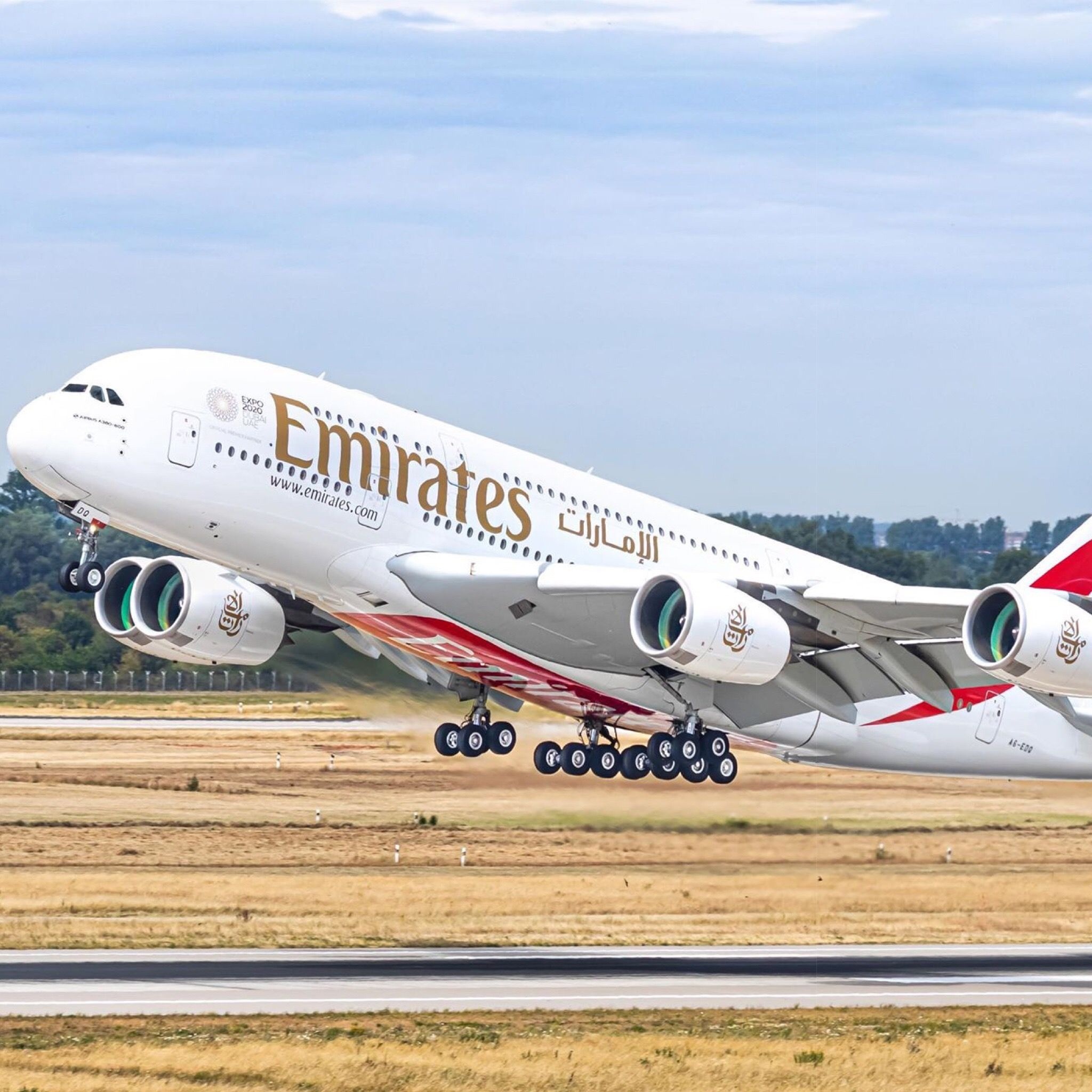 Emirates Airline, Aviation industry, Airbus A380, Commercial aircraft, 2050x2050 HD Phone