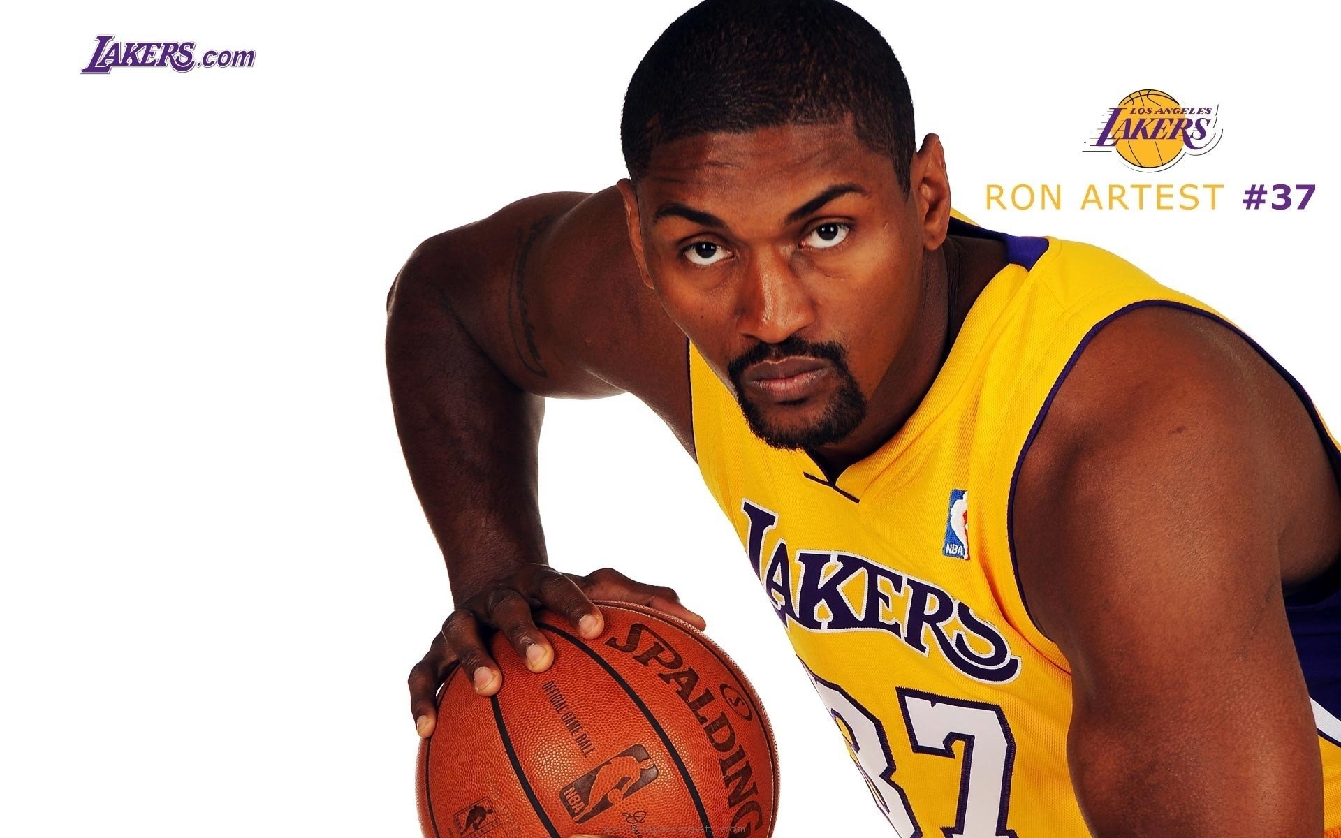 Los Angeles Lakers: Ron Artest, The team won three consecutive NBA championships between 2000 and 2002. 1920x1200 HD Wallpaper.