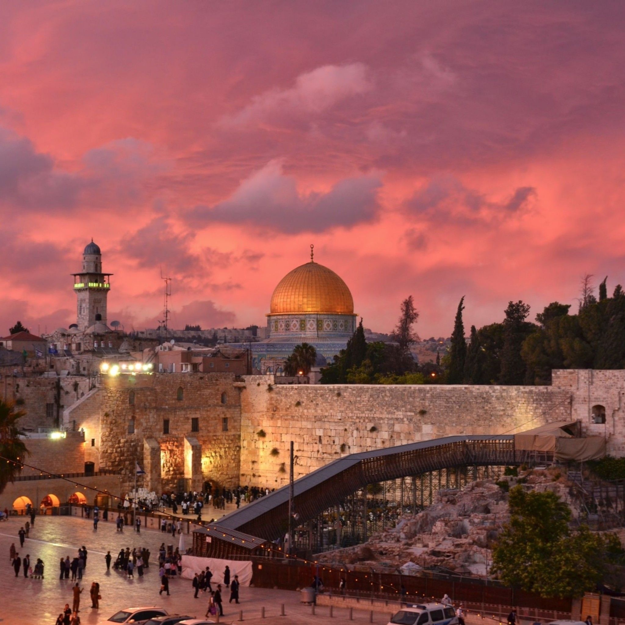 Jerusalem: Considered the center of the world, where God resided. 2050x2050 HD Background.
