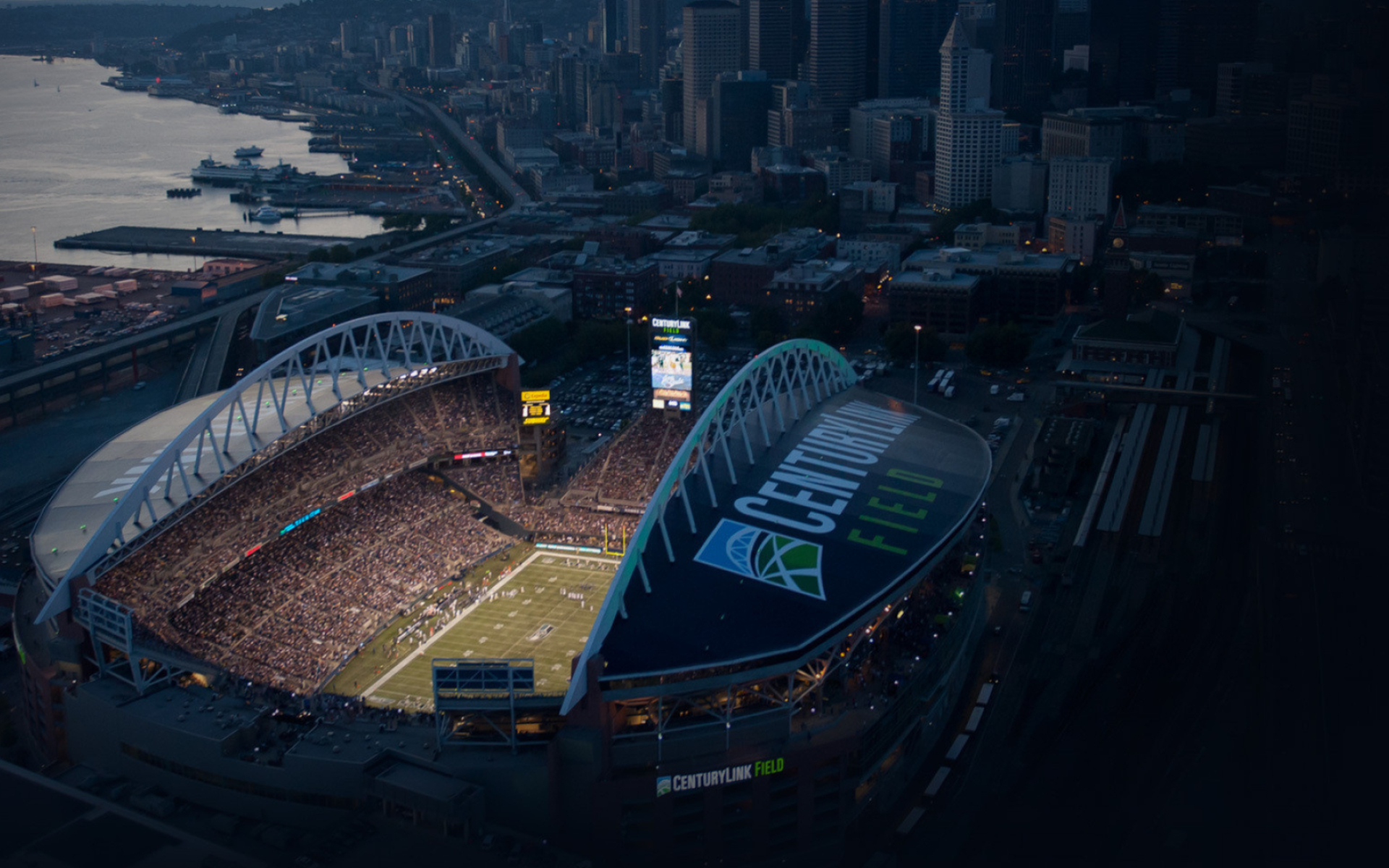 Seattle, Seahawks stadium, Dynamic backgrounds, Sporting arena, 1920x1200 HD Desktop