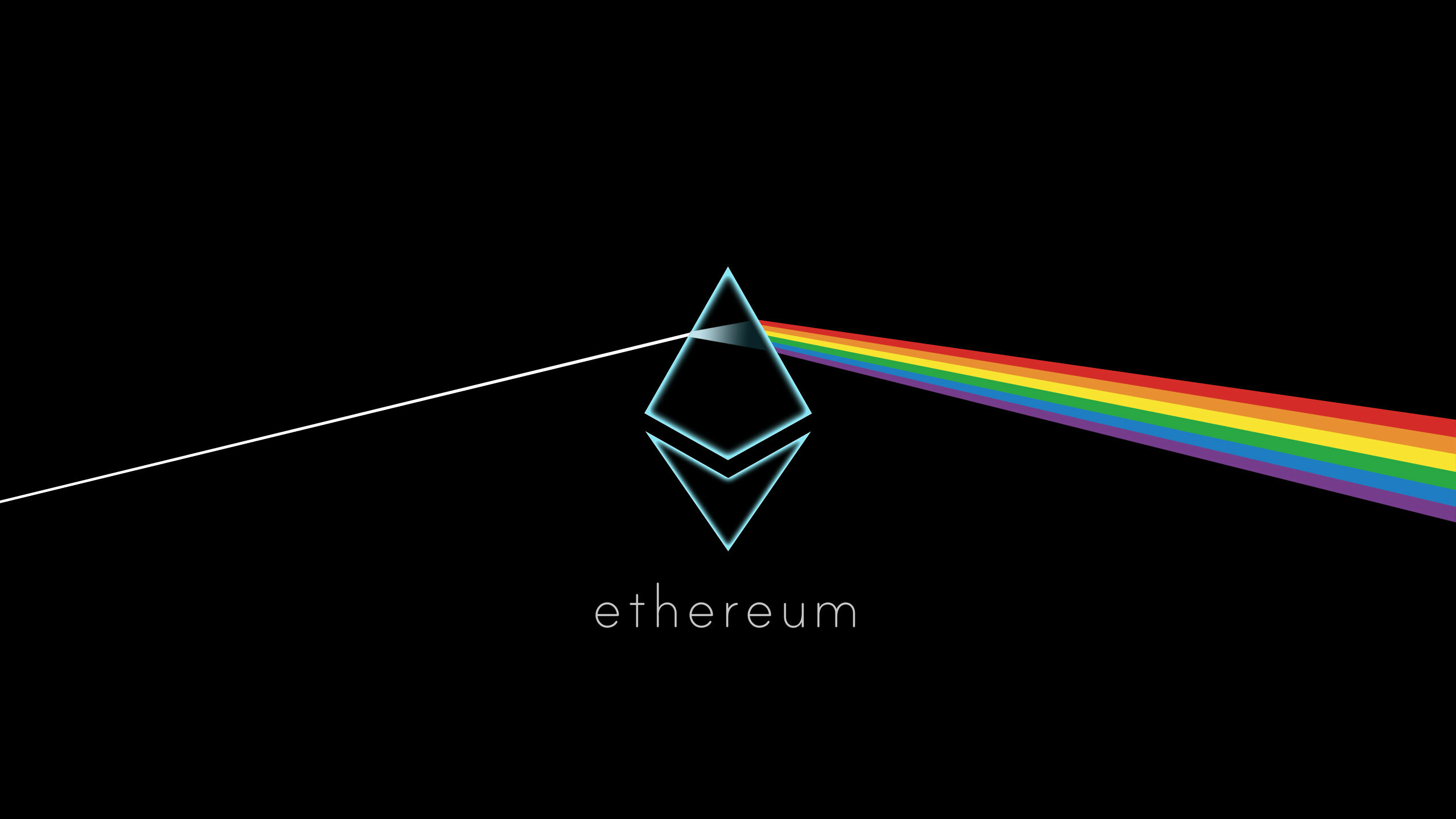 Cryptocurrency: ETH, Ethereum's native currency. 2560x1440 HD Wallpaper.