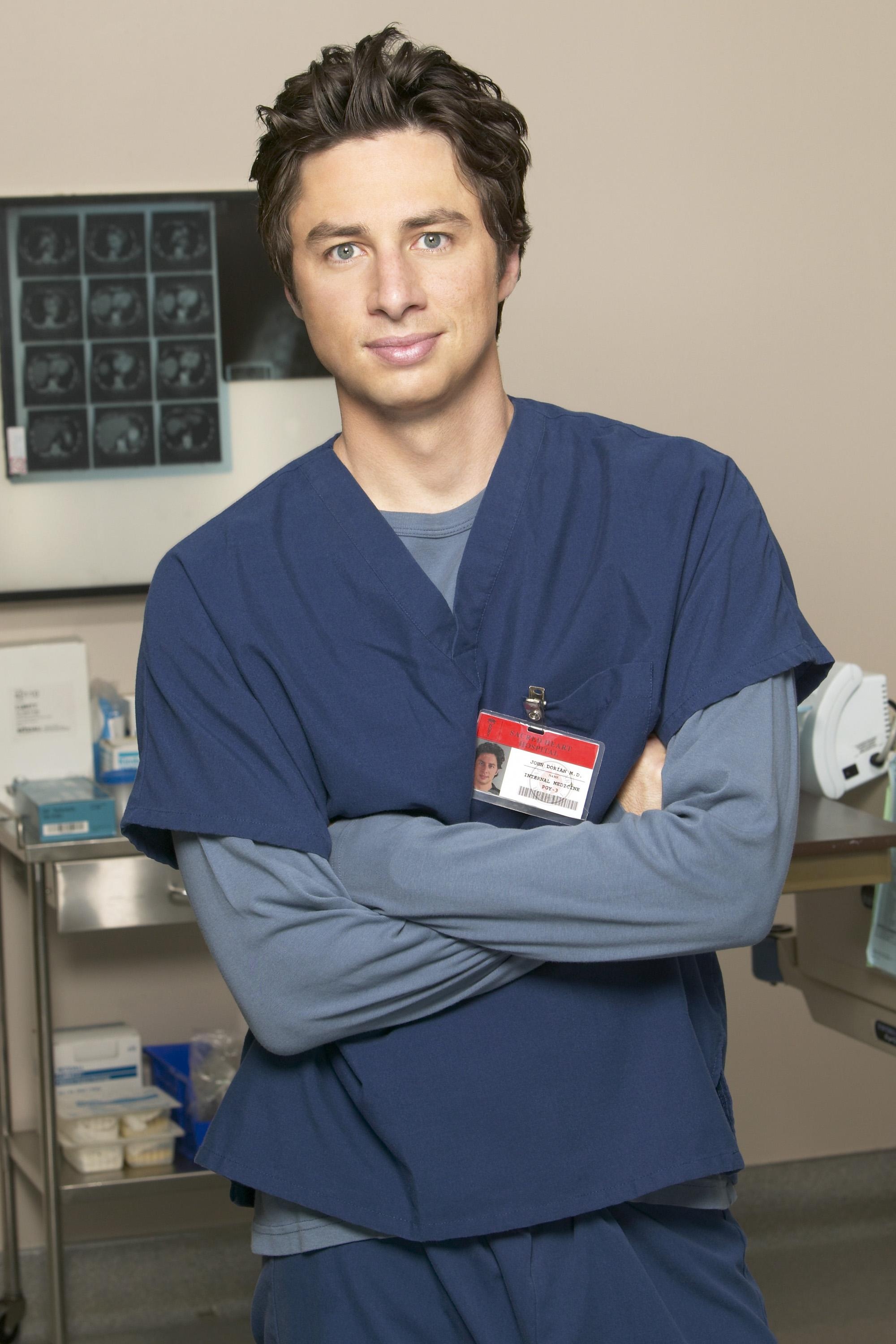 Scrubs (TV Series): J.D. in season four, A doctor of medicine at Sacred Heart Hospital and St. Vincent's Hospital. 2000x3000 HD Wallpaper.