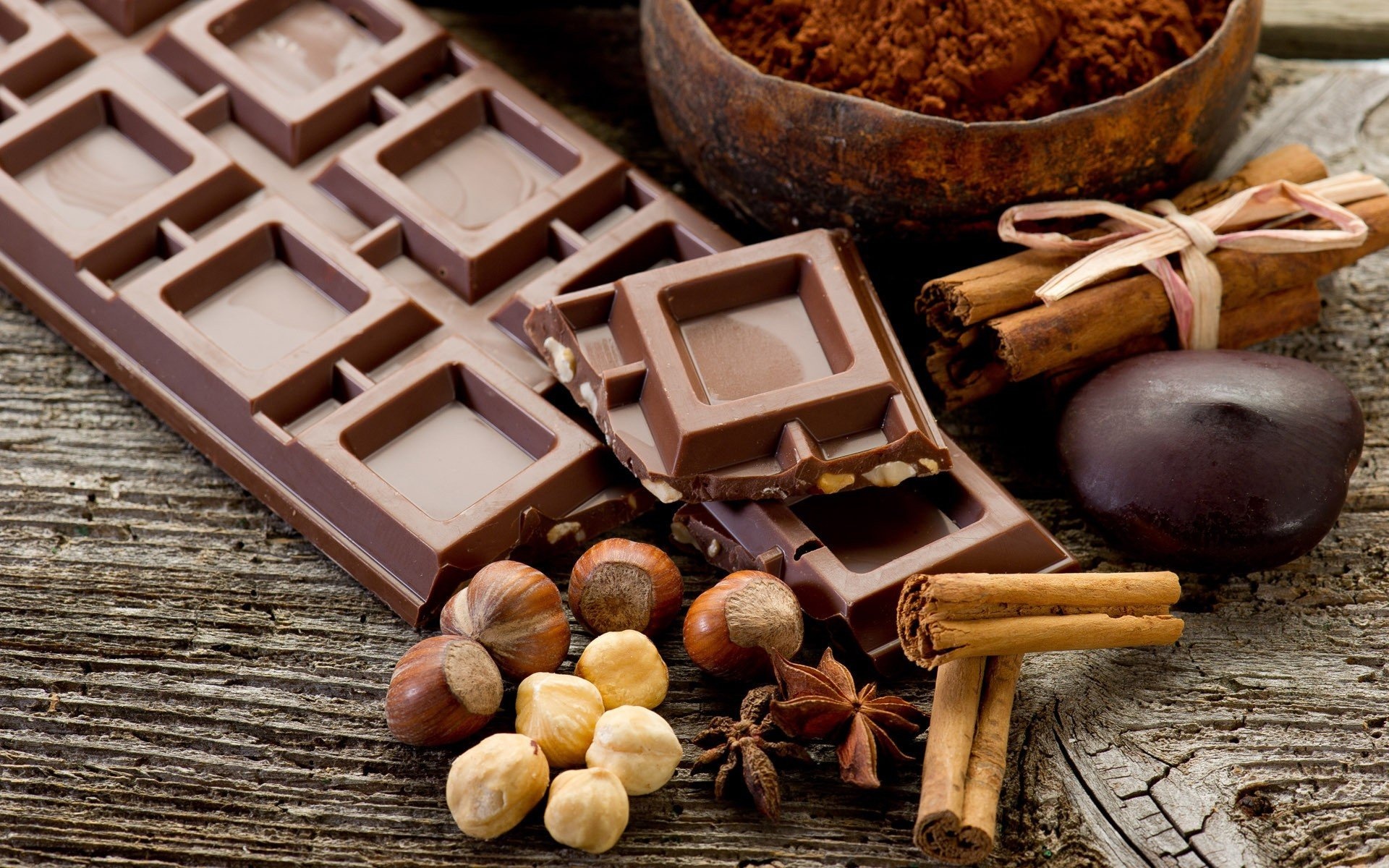 Chocolate: Tropical Theobroma cacao tree seeds, Sweet food. 1920x1200 HD Background.