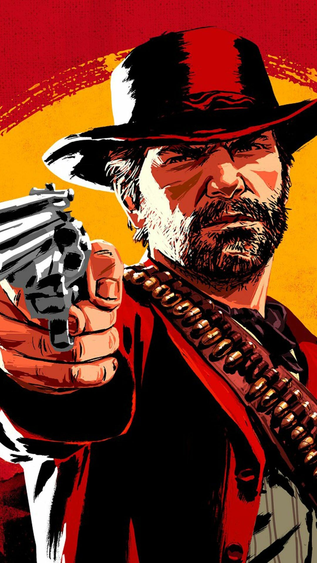 Red Dead Redemption: A video game follows the exploits of outlaw Arthur Morgan. 1080x1920 Full HD Background.