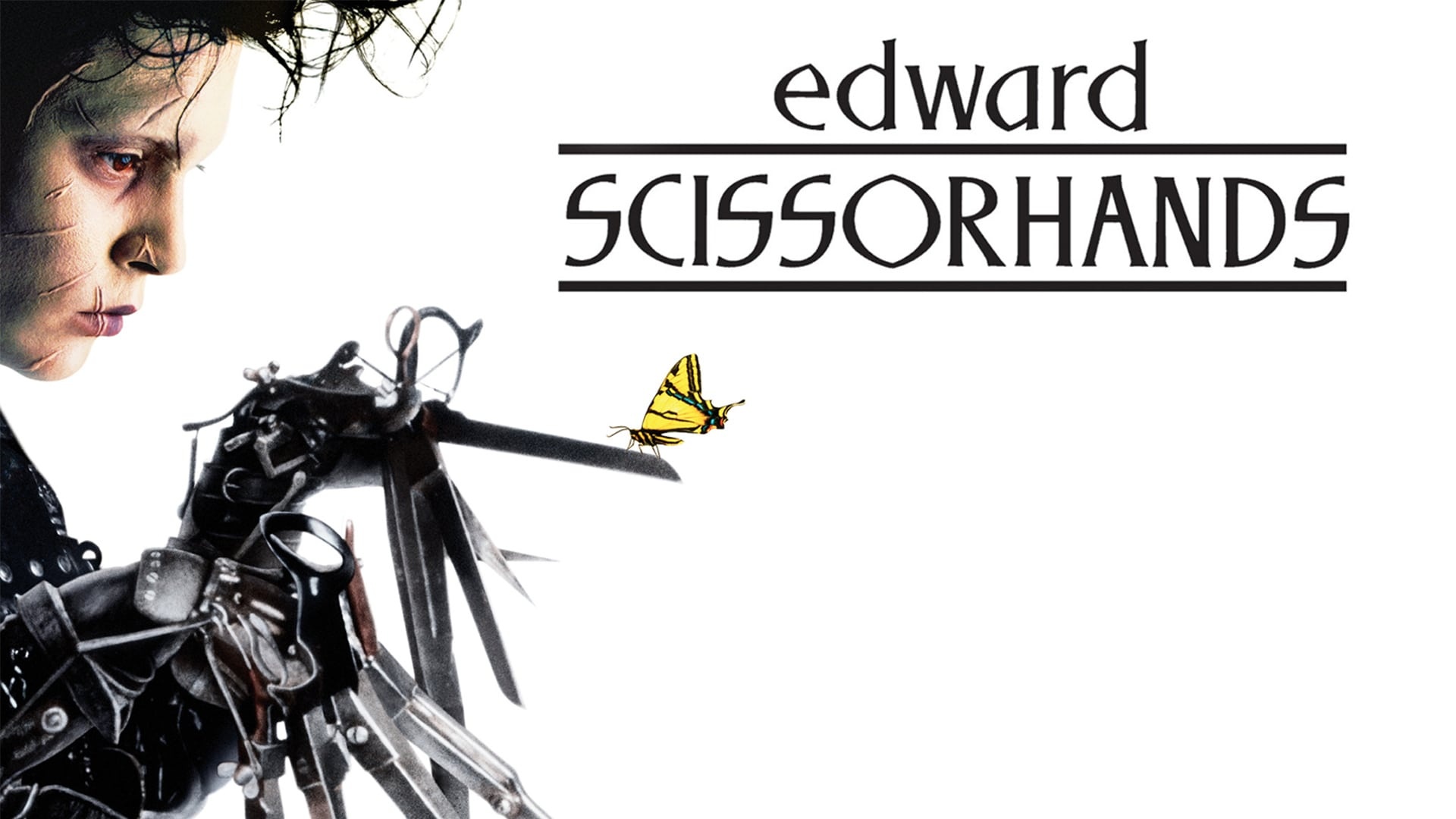 Edward Scissorhands: A dark-fantasy romance film that follows the story of a humanoid that is taken in by a suburban family as a young man. 1920x1080 Full HD Wallpaper.