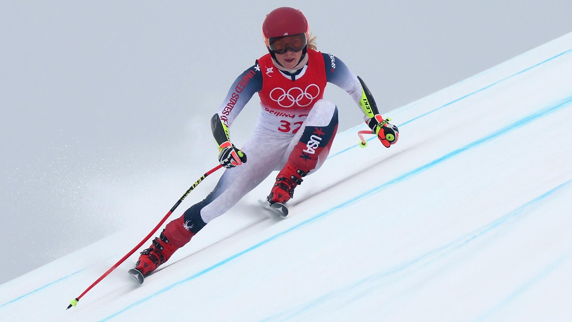 Mikaela Shiffrin, Women's downhill entry, Olympic excitement, Thrilling race ahead, 1920x1080 Full HD Desktop