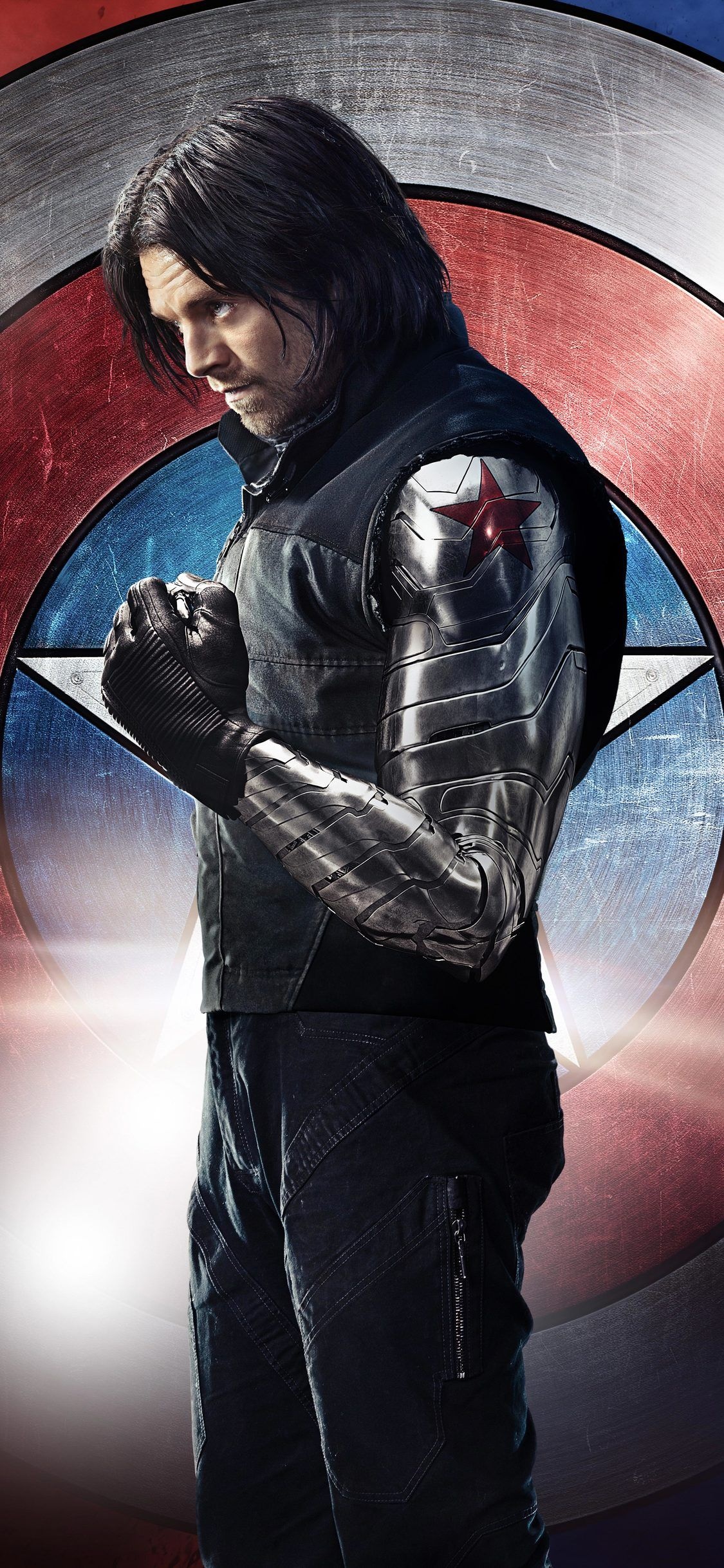 The Winter Soldier, Winter Soldier Bucky Barnes, HD wallpapers, Images, 1130x2440 HD Phone