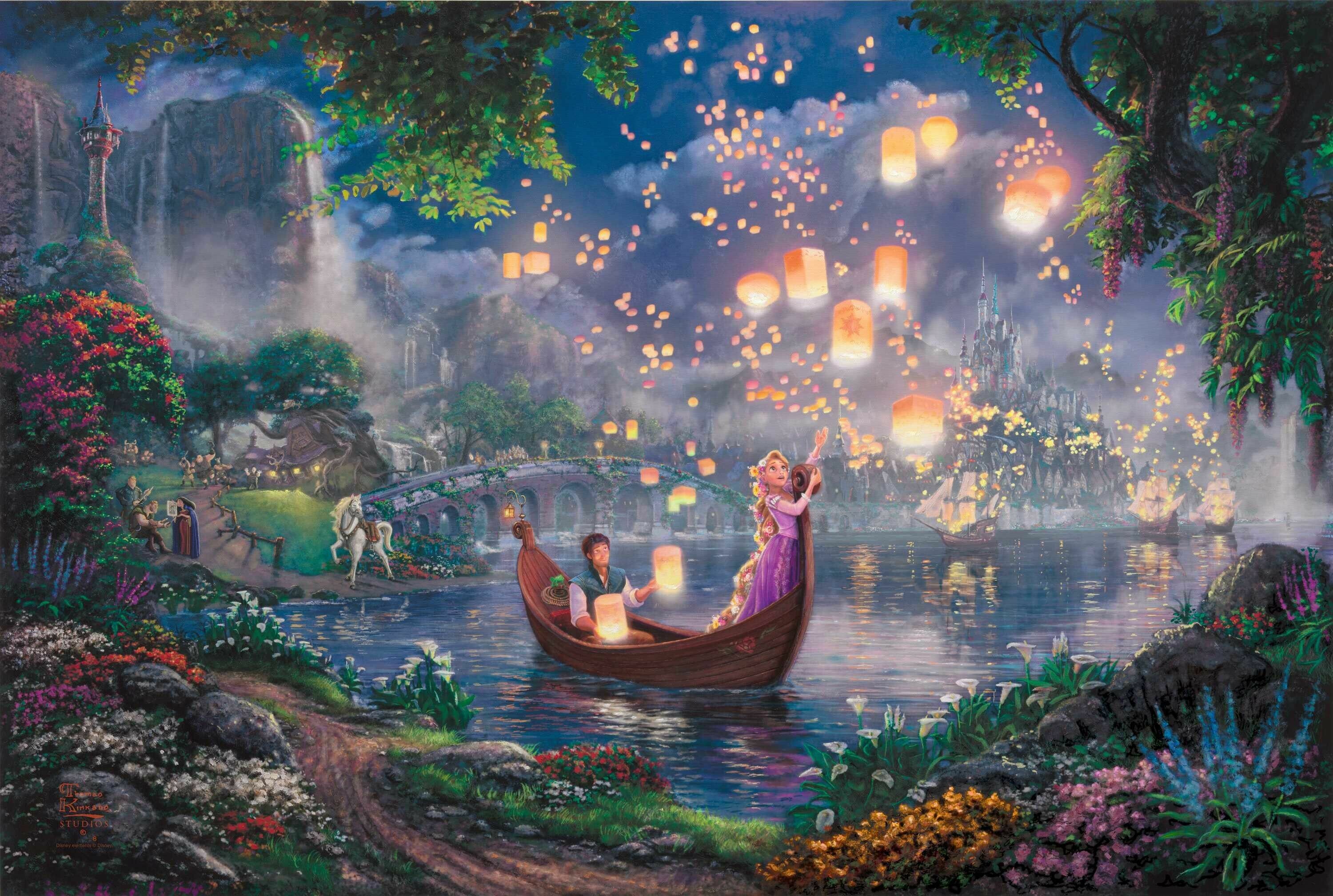 Tangled: An animated adventure comedy for children, based on a fairytale classic. 3000x2020 HD Background.