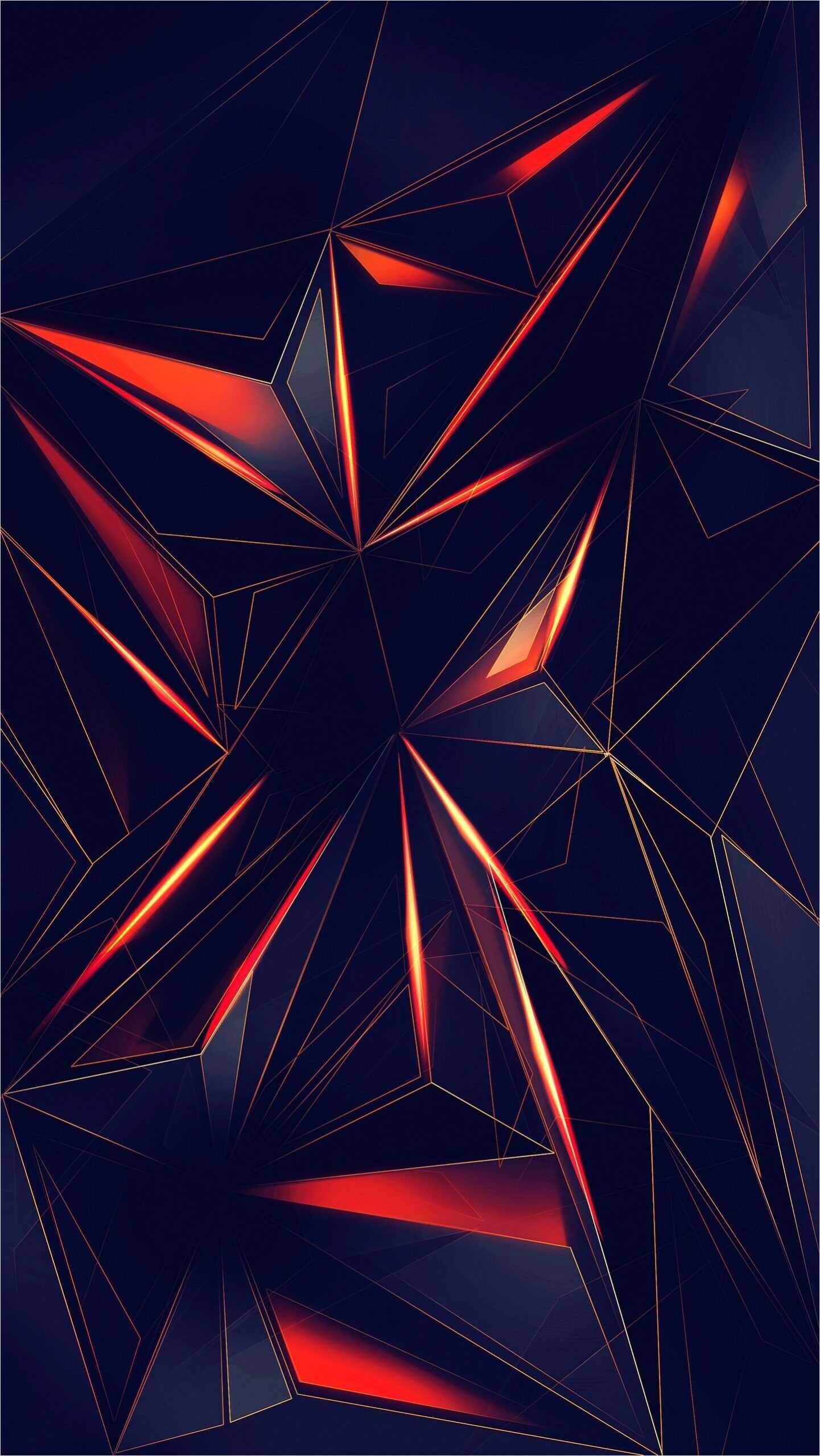 Geometry: Complementary angles, Abstract polygonal pattern. 1450x2560 HD Background.
