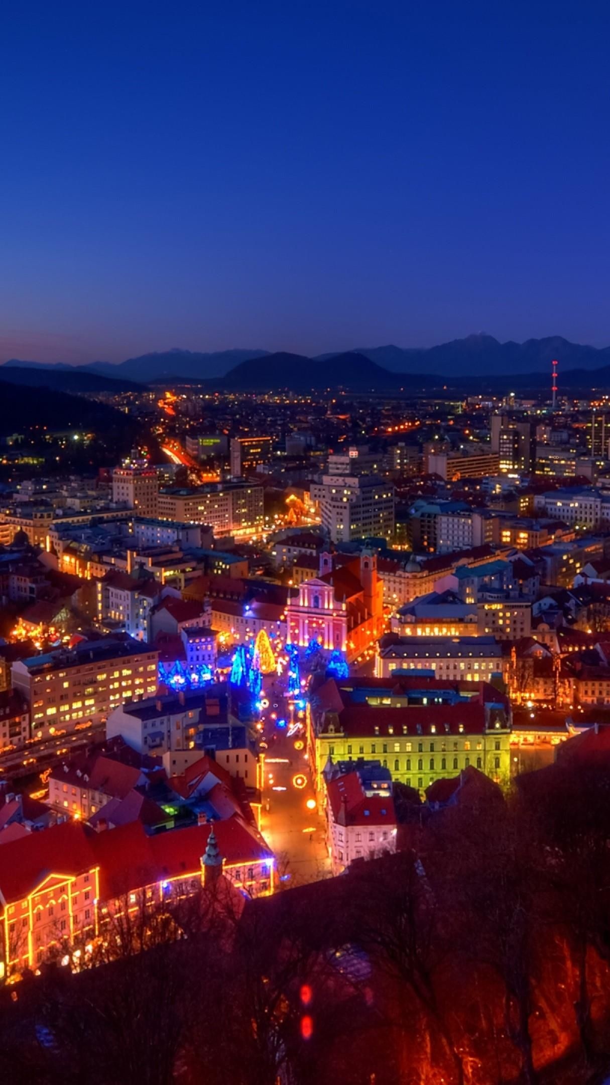Ljubljana center, Slovenian culture, Quaint streets, Vibrant atmosphere, 1220x2160 HD Phone