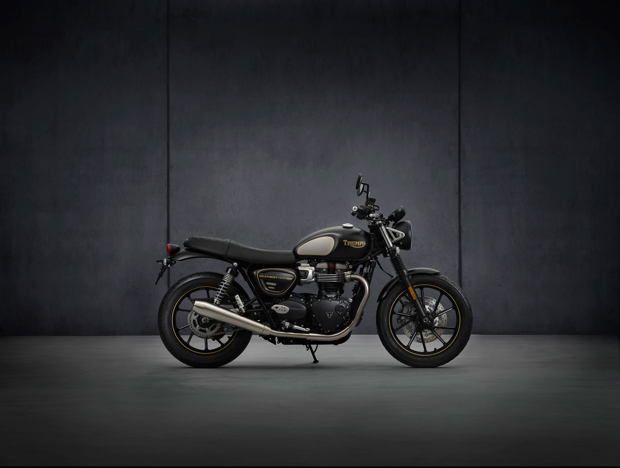 Triumph Street Twin, 2021 model, Gold Line edition, Total Motorcycle, 2030x1530 HD Desktop