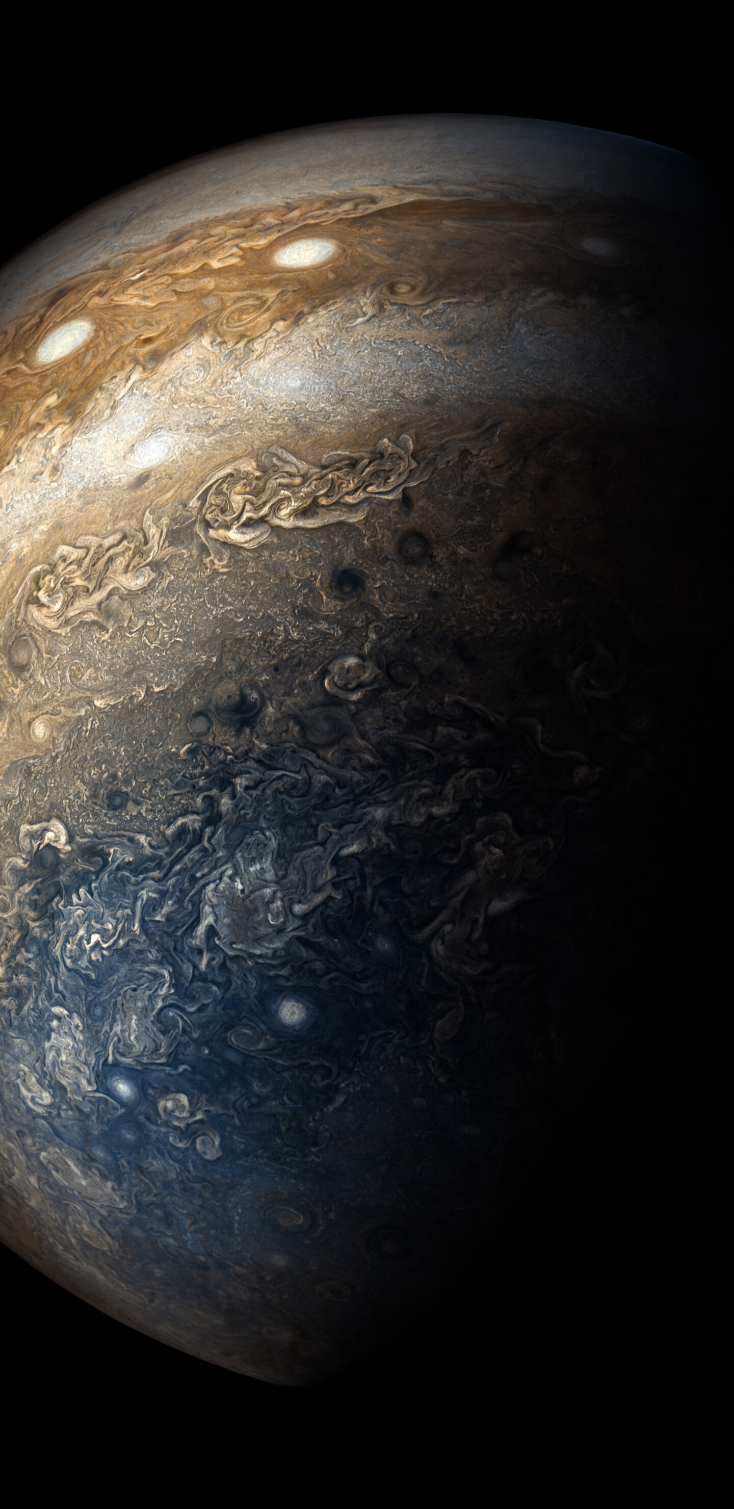 Planet: Jupiter, The third-brightest natural object in the Earth's night sky, Space. 1440x2960 HD Background.