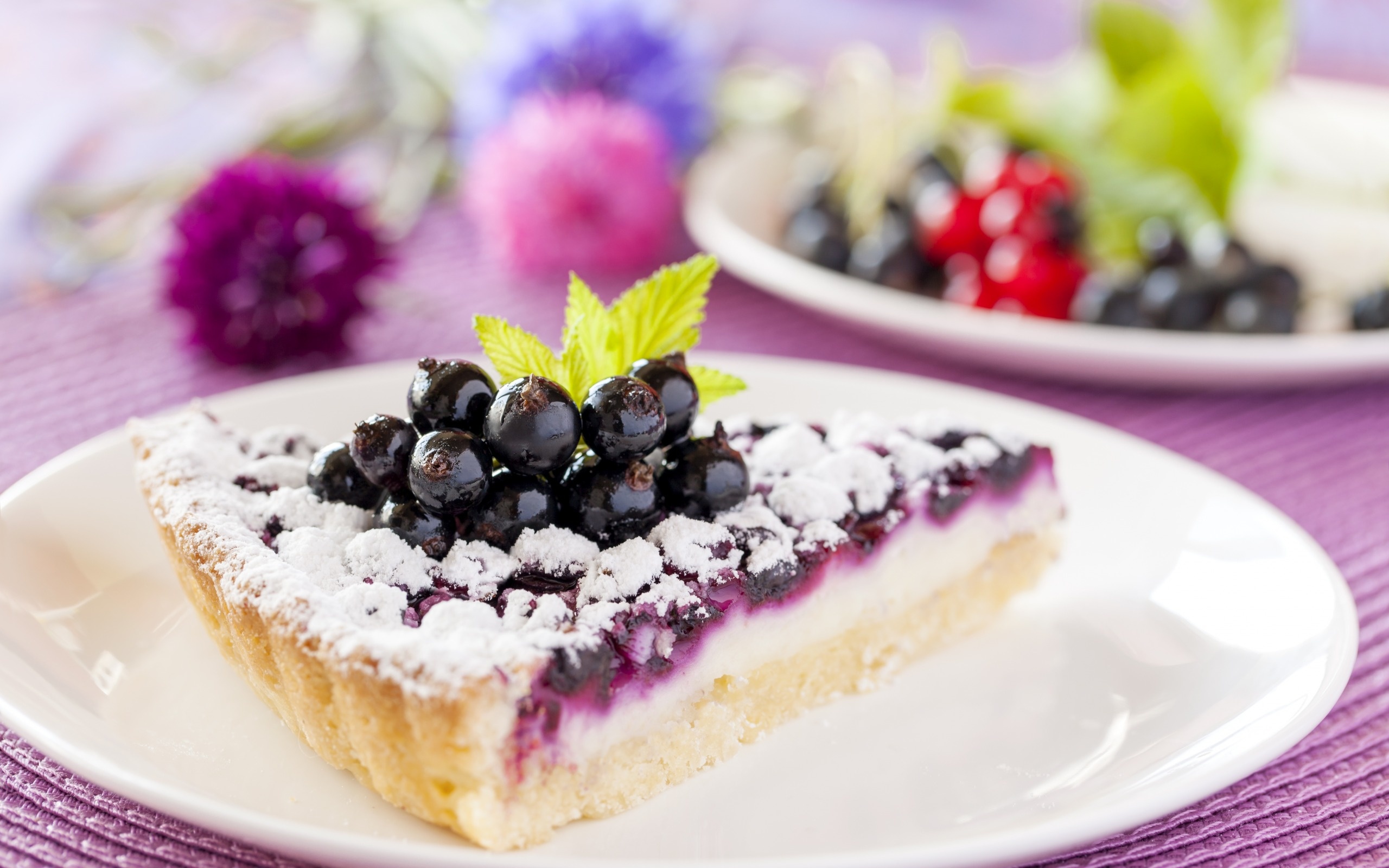 Pie: Berries, Cheesecake, Dessert, Cake with currant, Food. 2560x1600 HD Background.