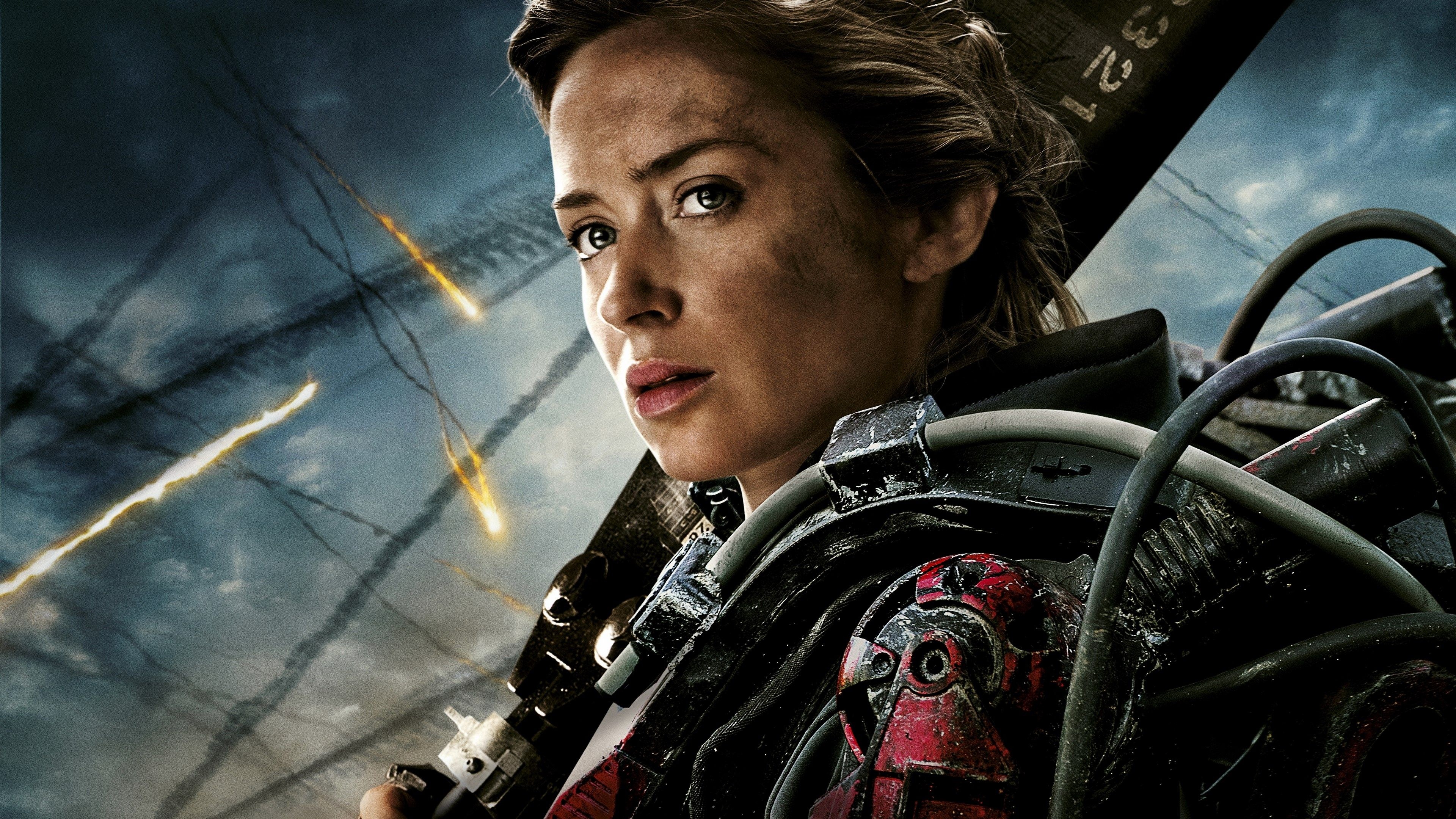 Emily Blunt and John Krasinski: Played Rita Vrataski in a 2014 science fiction action film, Edge of Tomorrow. 3840x2160 4K Background.