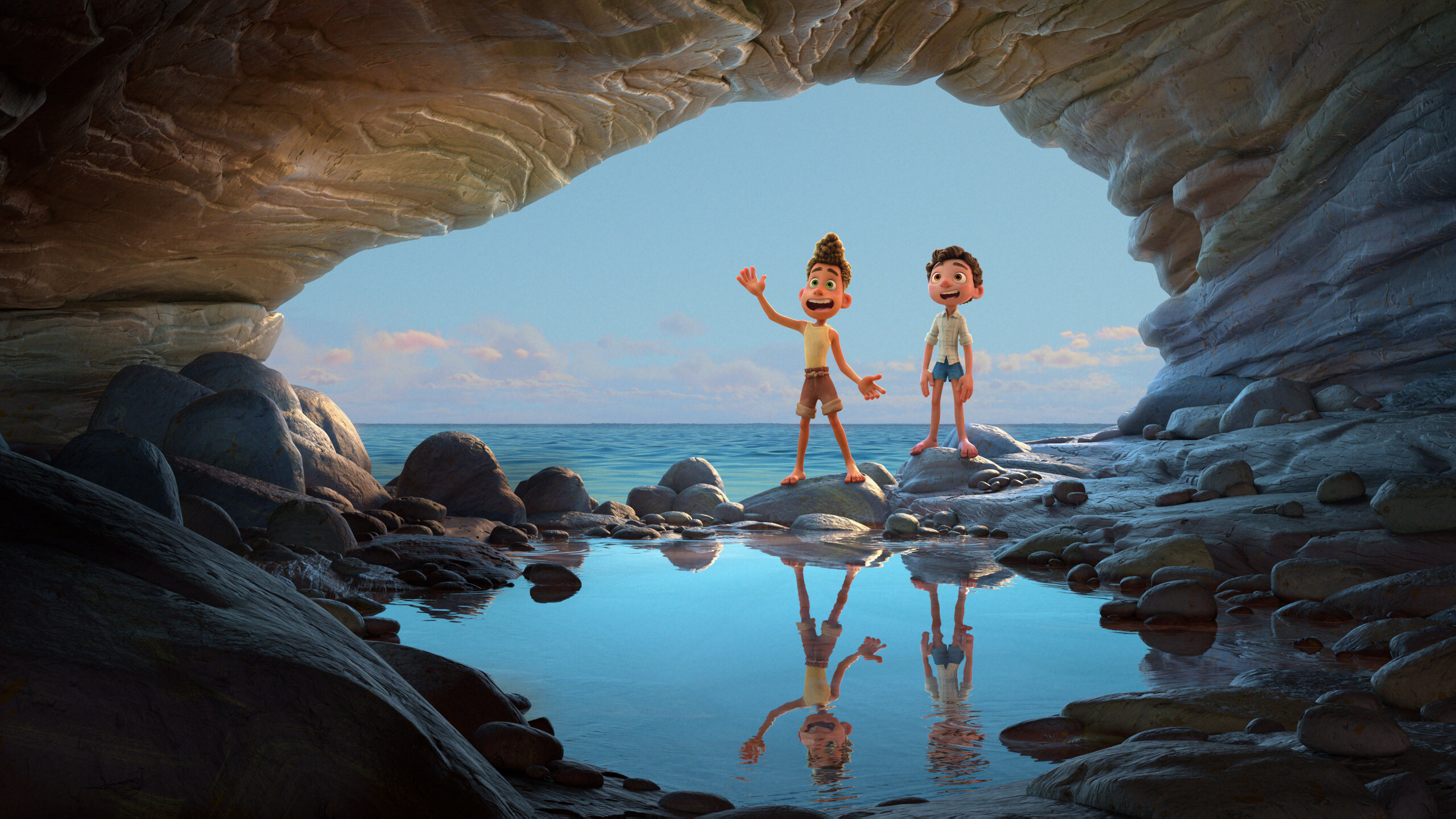 Luca: Pixar, Walt Disney, Movie, 2021 film, Paguro. 2560x1440 HD Wallpaper.