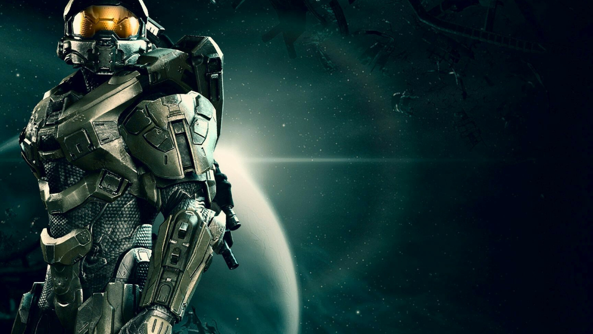 Halo: Master Chief is entrusted with safeguarding Cortana, the ship's artificial intelligence, from capture, Action game. 1920x1080 Full HD Background.